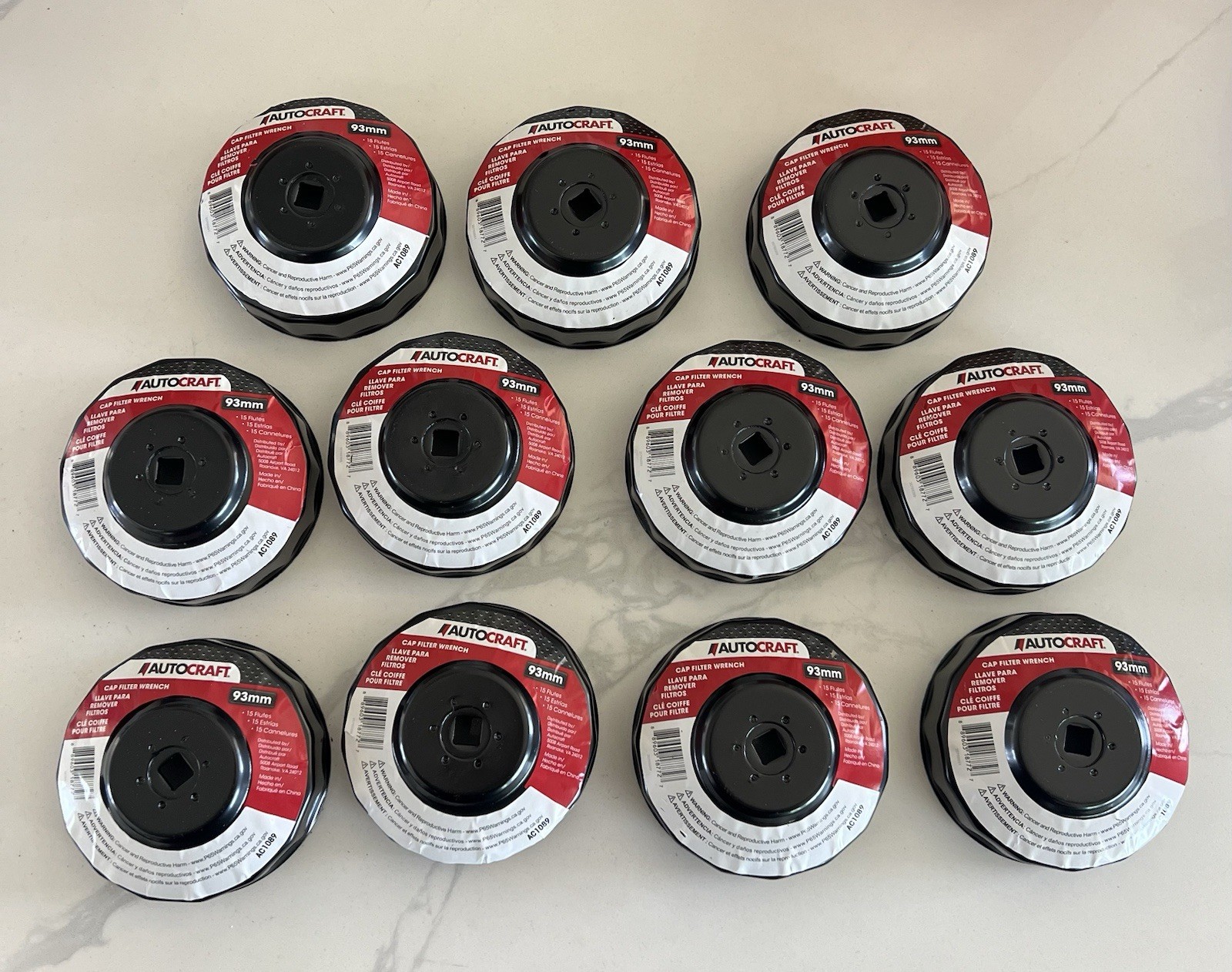 Autocraft 93mm Cap Filter Wrench AC1089 (Lot Of 11)