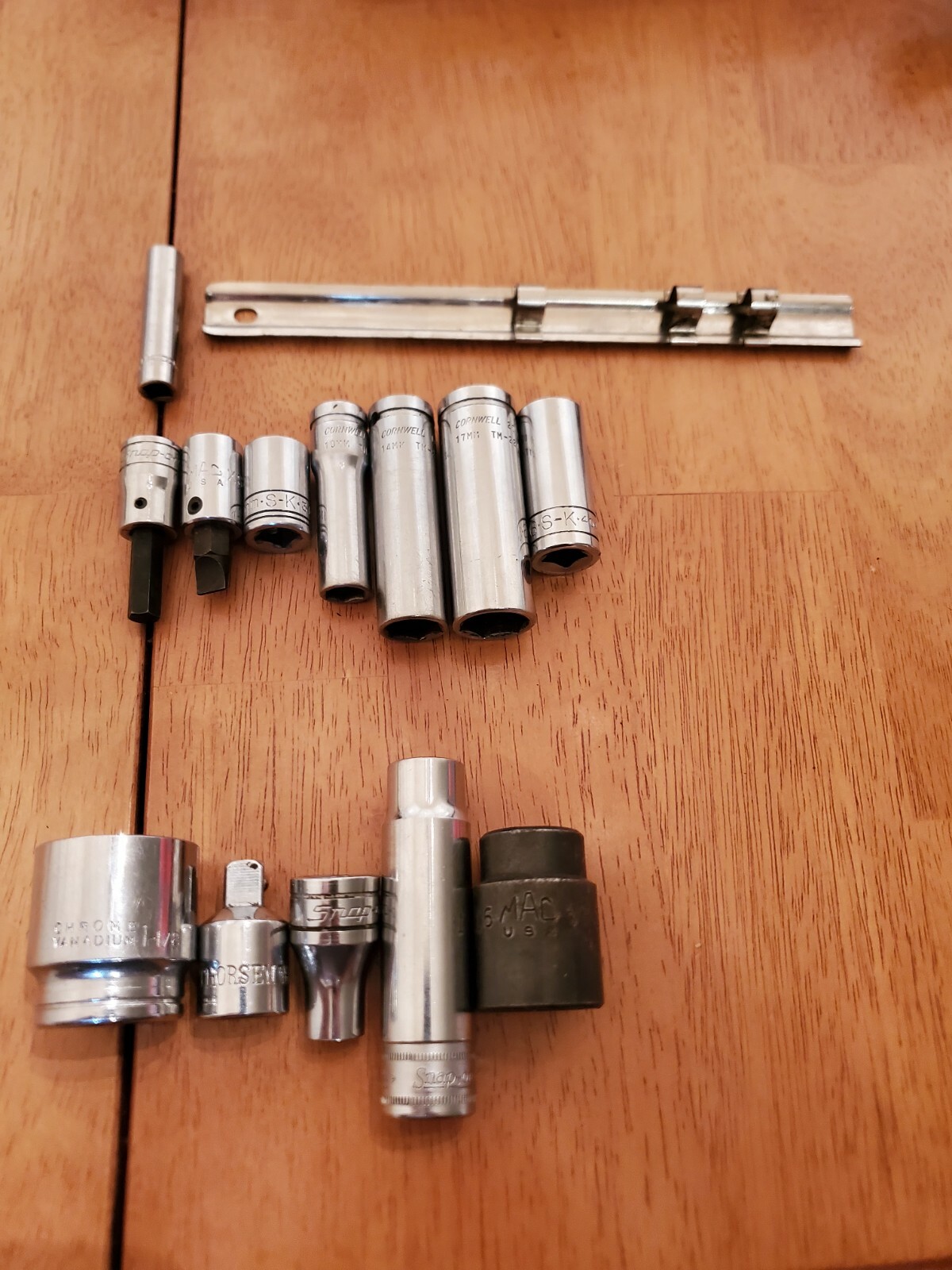 Snap On Mac Matco Cornwell S.K Chrome Vanadium Misc Sockets Lot Of 13