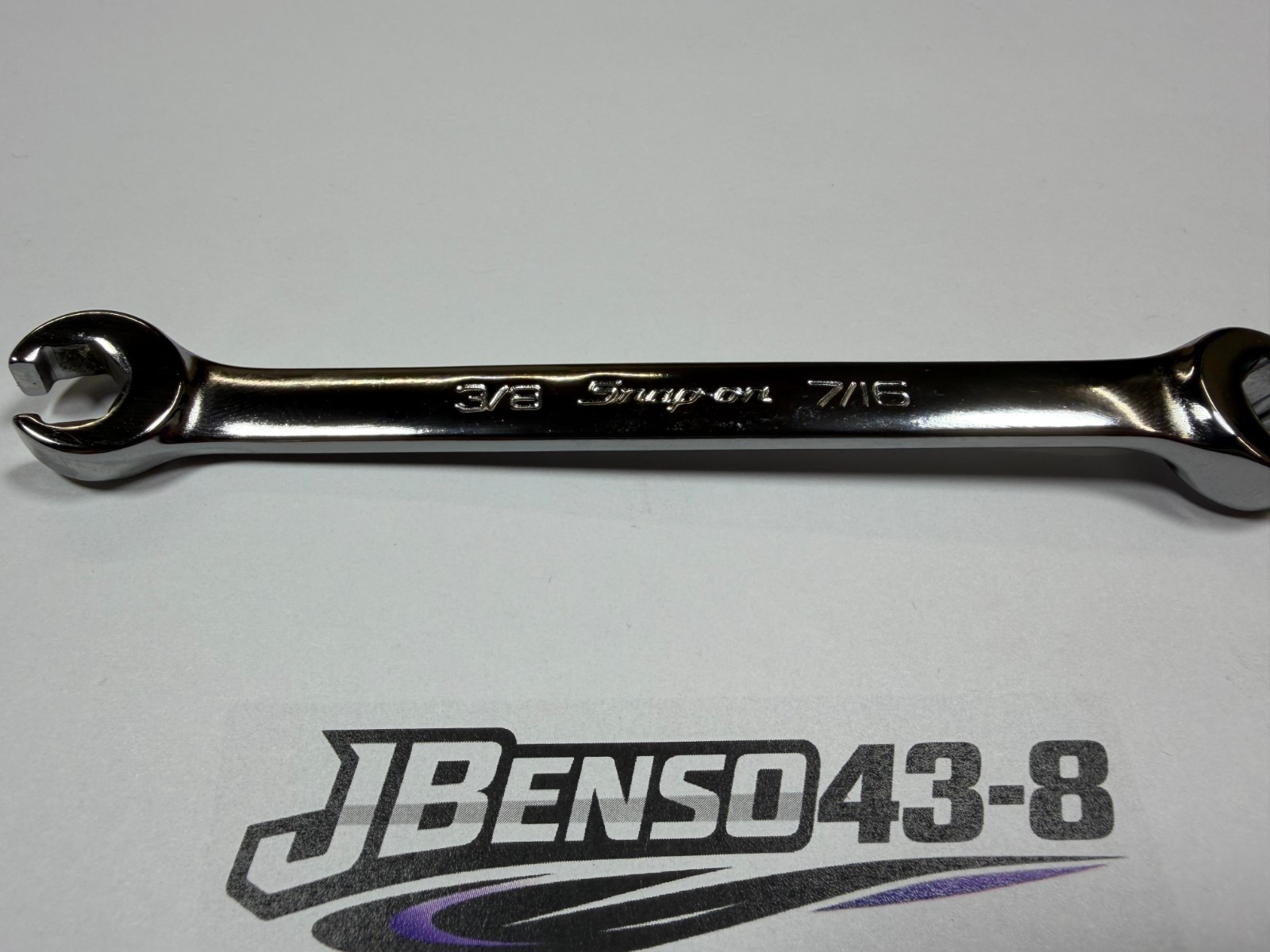 Snap-on Tools NEW 3/8″ & 7/16″ SAE 6pt Double Flare Nut Line Wrench RXFS1214B