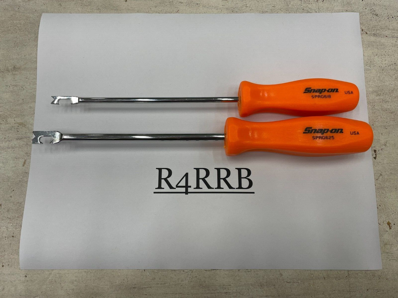 Snap-on Tools USA NEW 2pc ORANGE Hard Handle Push-Pull Spring Tool Lot Set