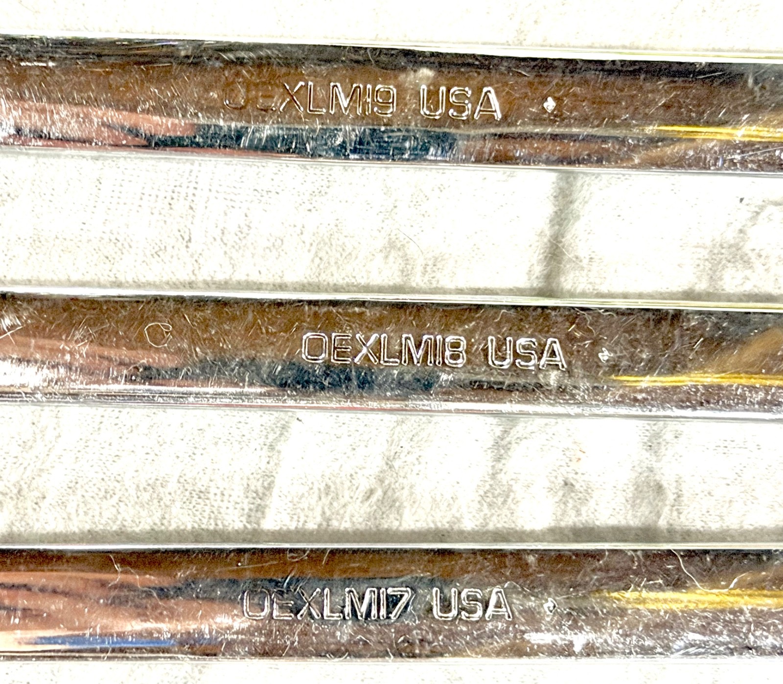 Snap On OEXLM Metric Long Combination Wrench Set 10mm-19mm Flank Drive Hand Tool