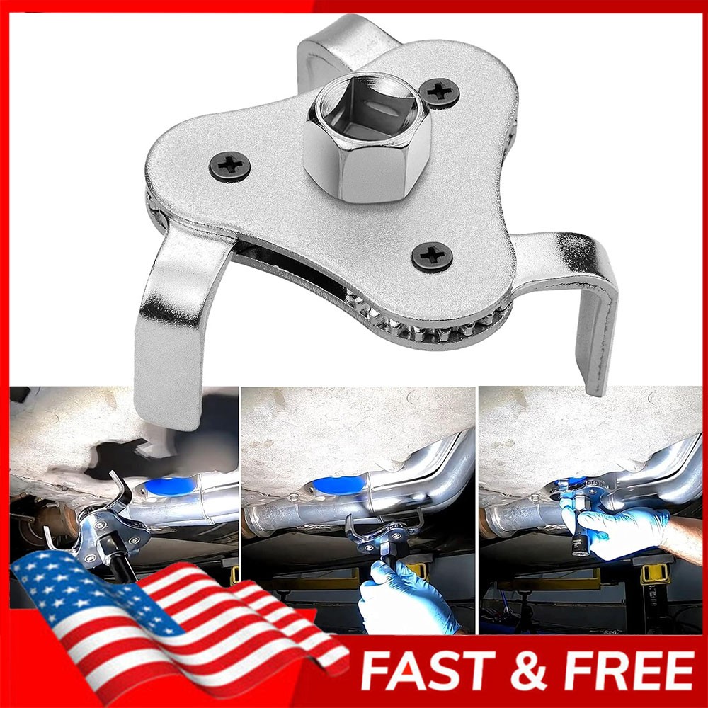 Universal 2 Way 3 Jaw Oil Filter Wrench Removal Tool Fully Adjustable Heavy Duty