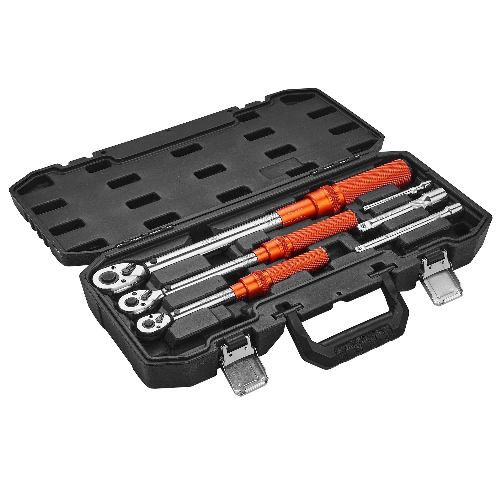 Click Torque Wrench Set 3Pcs 1/4 3/8 1/2 In Drive Dual-direction 72-Tooth