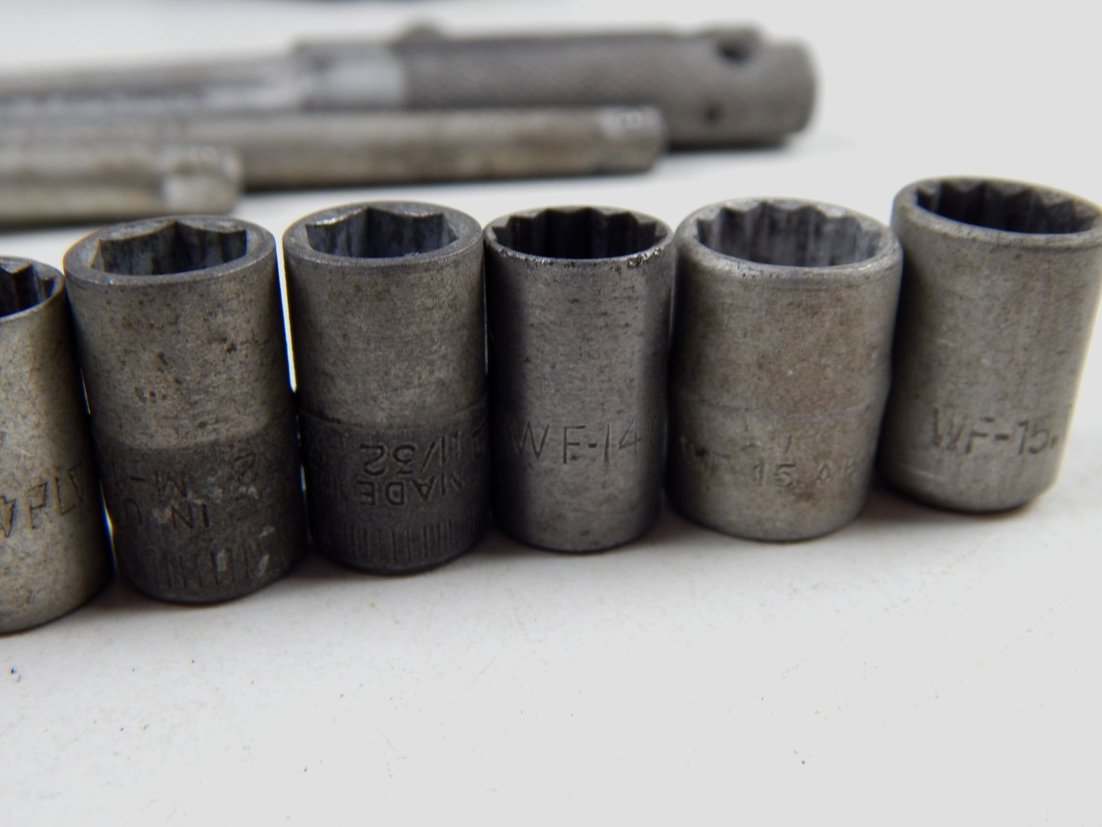 Vintage PLVMB Plomb Proto 1/4″ Drive SAE WWII Socket Set – Some Snap On SK Case