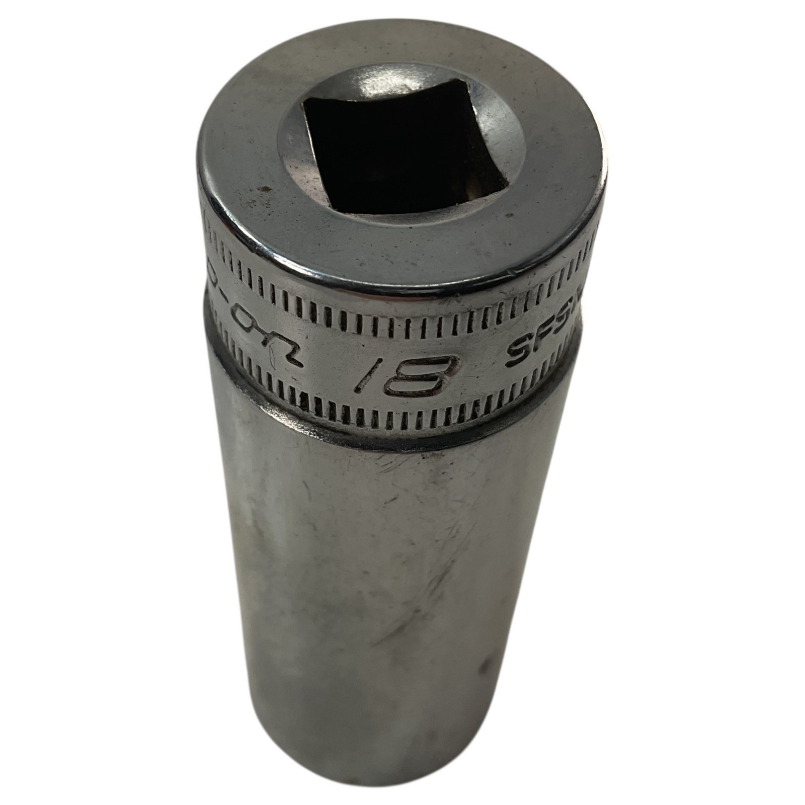 Snap-On Deep Socket 18mm SFSM18 3/8″ Drive 6 Pt USA As Pictured Mechanic Tool