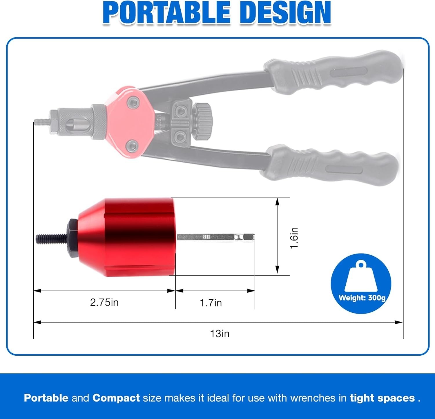 YUZES Rivet Nut Tool Adapter for Cordless Drill Electric- Newly Labor-Saving…