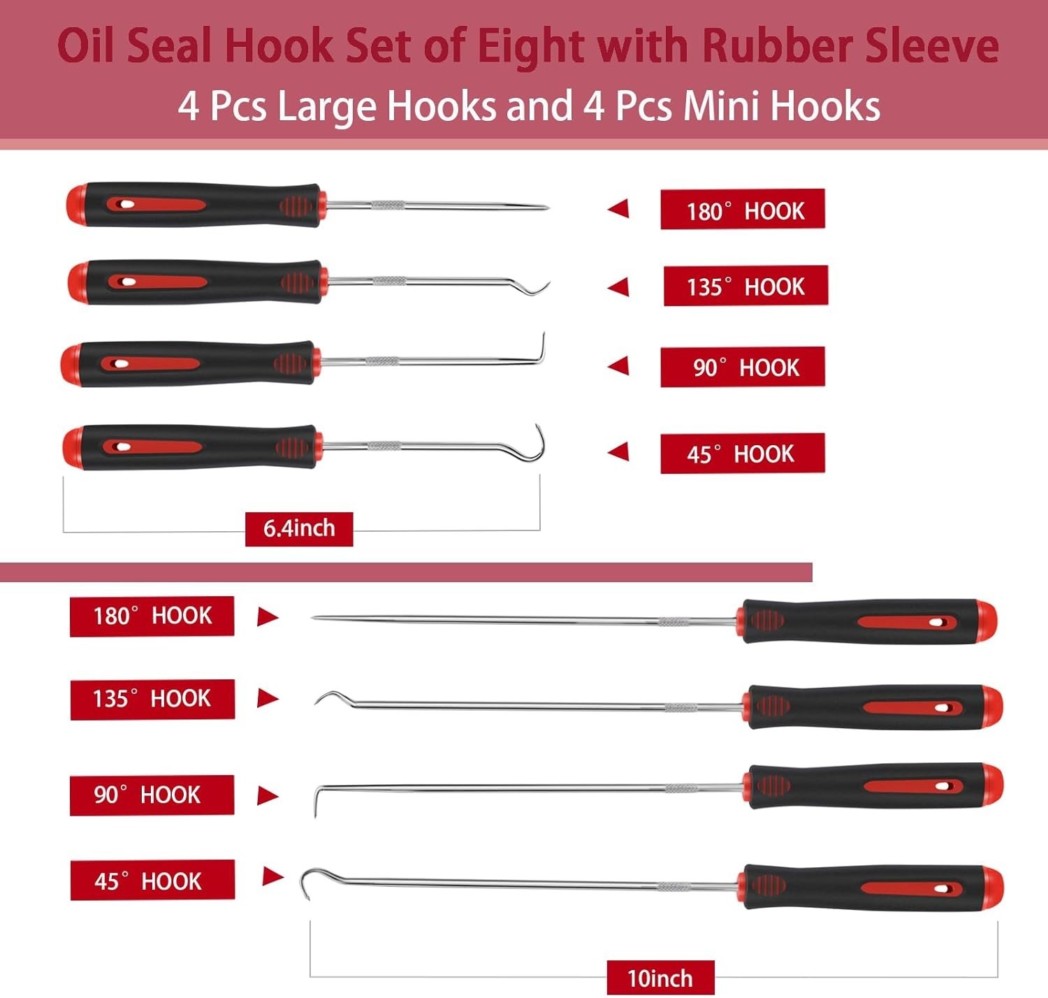 8 Pieces Pick Set, Pick Tool, Precision Automotive Hook Sleeve for Automotive Oi