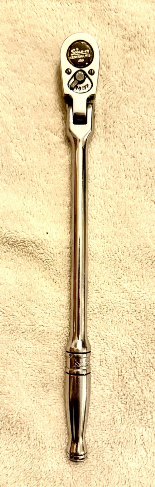 Snap On F731 3/8” Drive Flex Head Ratchet 11 1/4” Long Handle USA Made Chrome