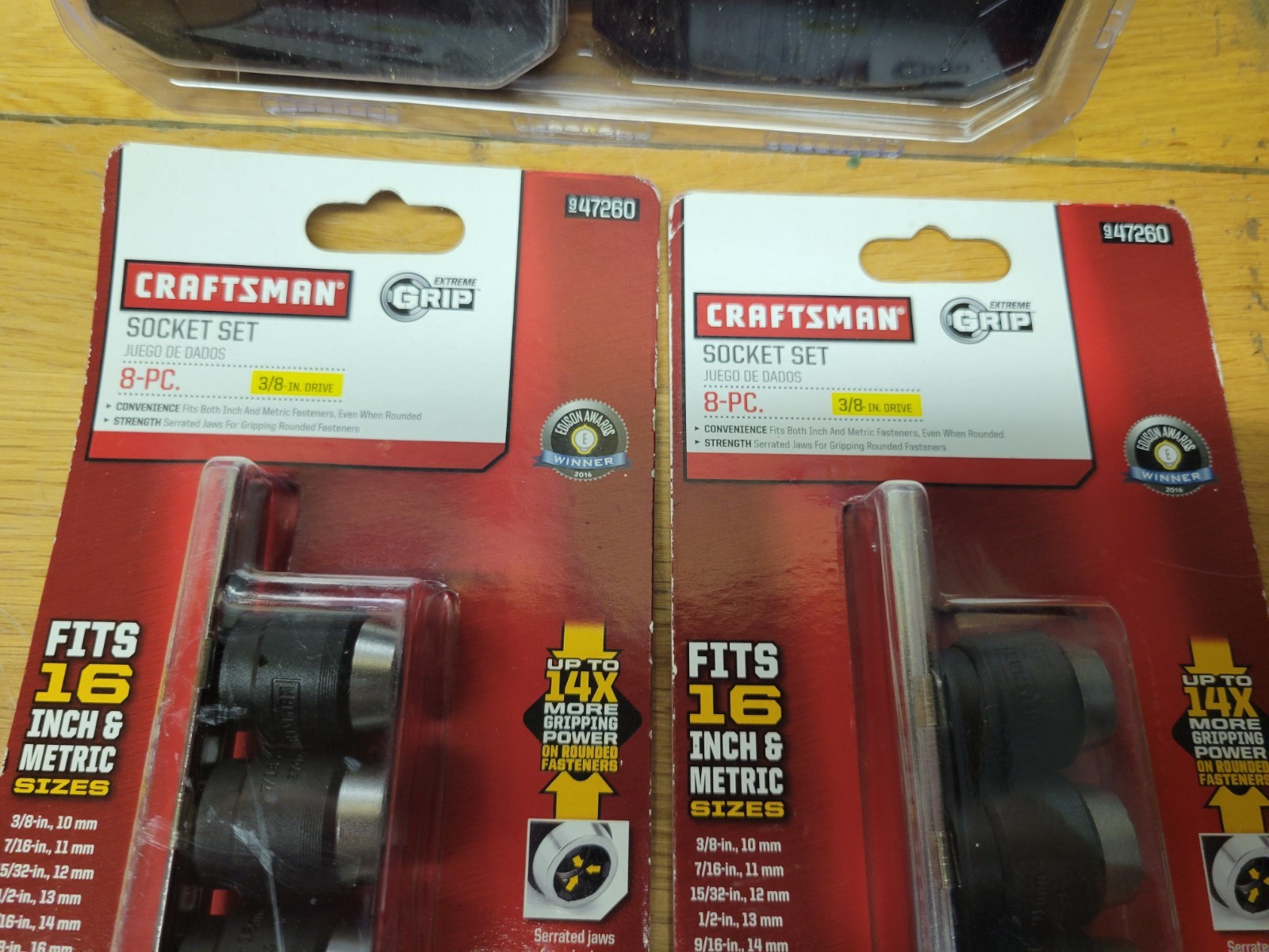 Sears Craftsman Extreme Grip 8pc Socket Set 47260 NOS SAE & Metric Sizes, 2 SETS