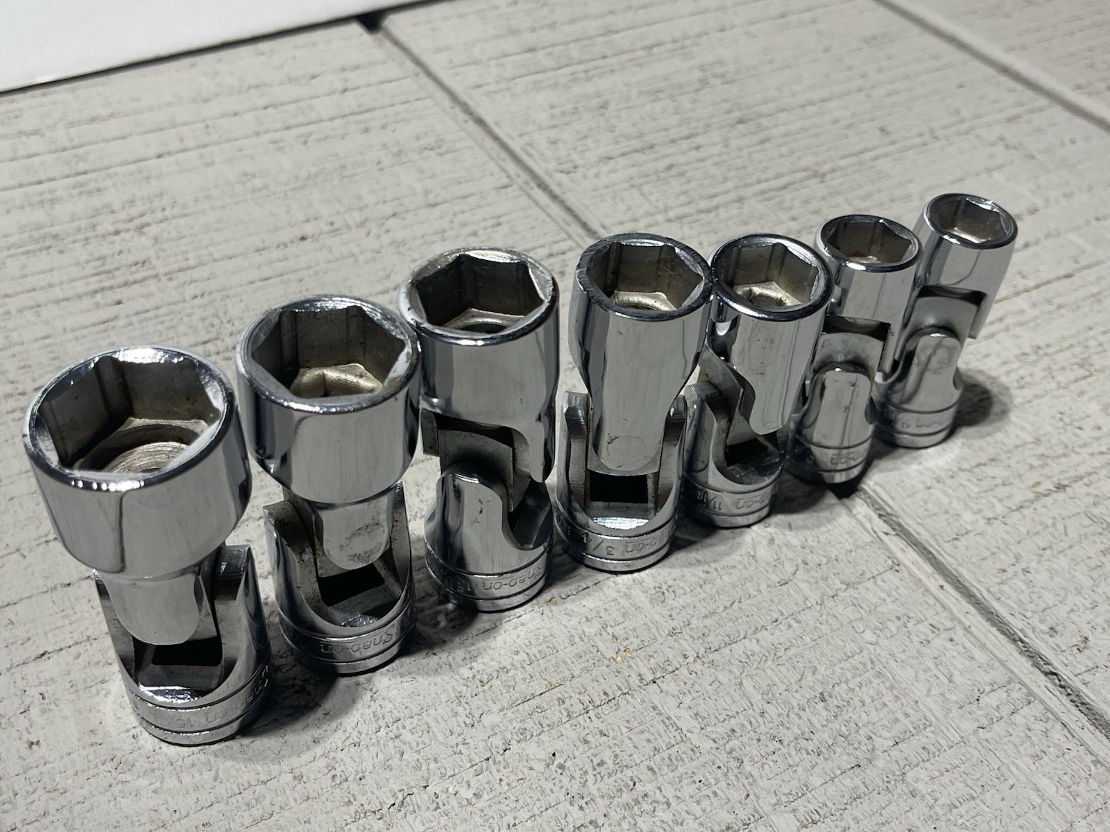 Snap On SU 1/2″DRIVE 7PC. SWIVEL SOCKET SET Snap-On 9/16-15/16
