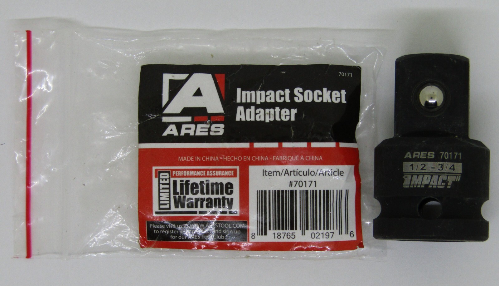 Ares 1/2″ to 3/4″ Impact Socket Adapter No. 70171 New
