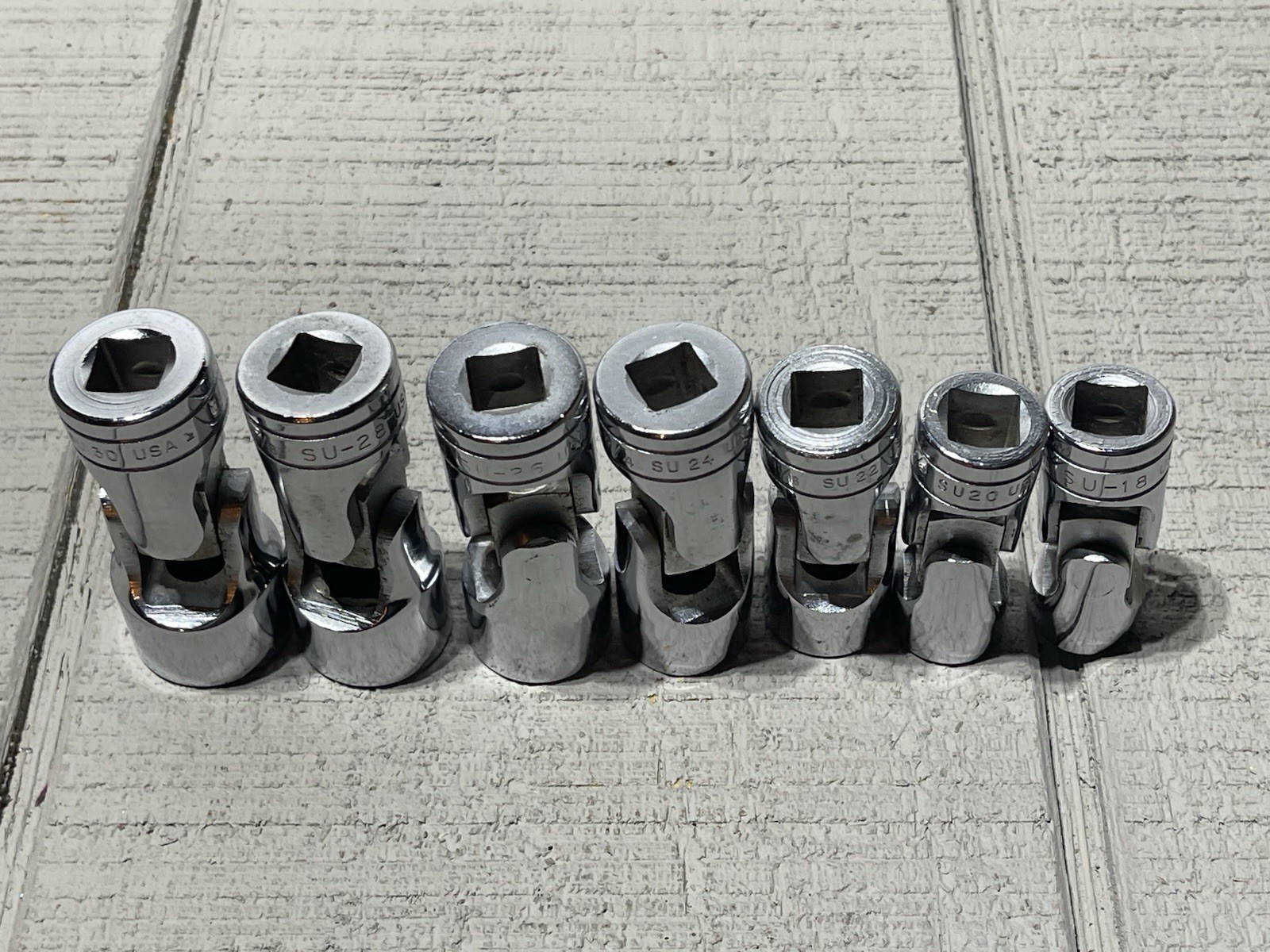 Snap On SU 1/2″DRIVE 7PC. SWIVEL SOCKET SET Snap-On 9/16-15/16
