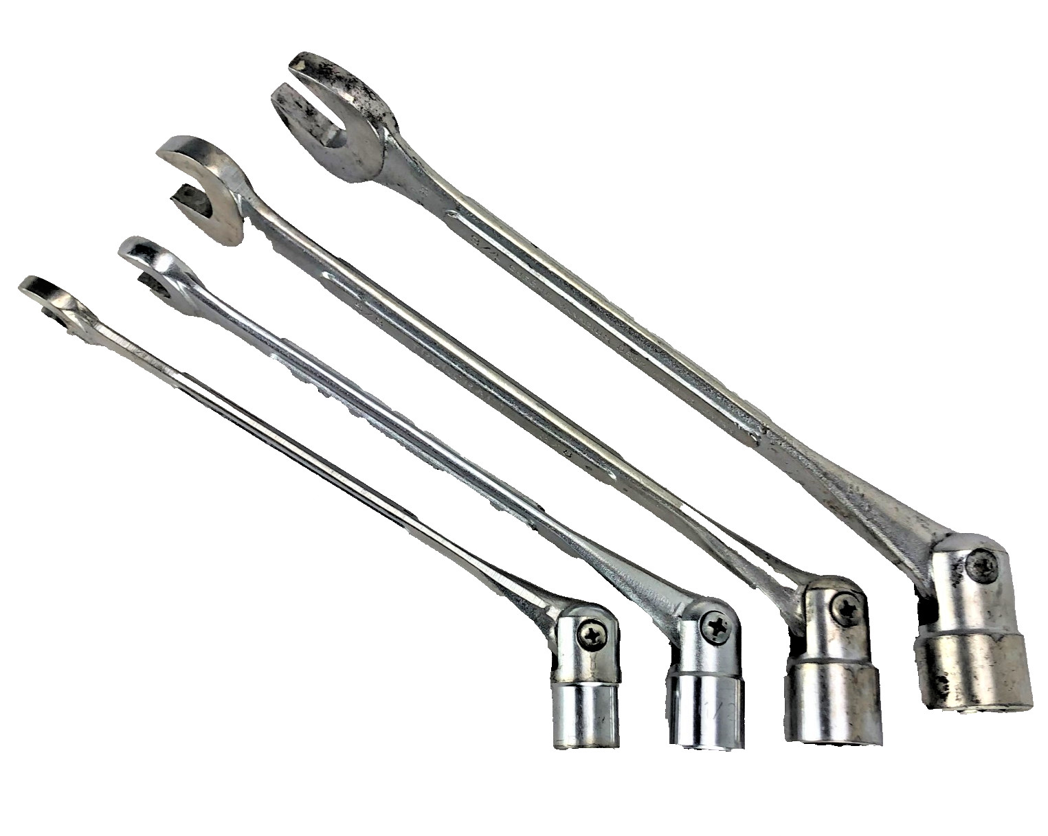 Truecraft Japan 4-Pc SAE Flex Socket Wrench Set 3/4 5/8 1/2 7/16 Chrome Vanadium