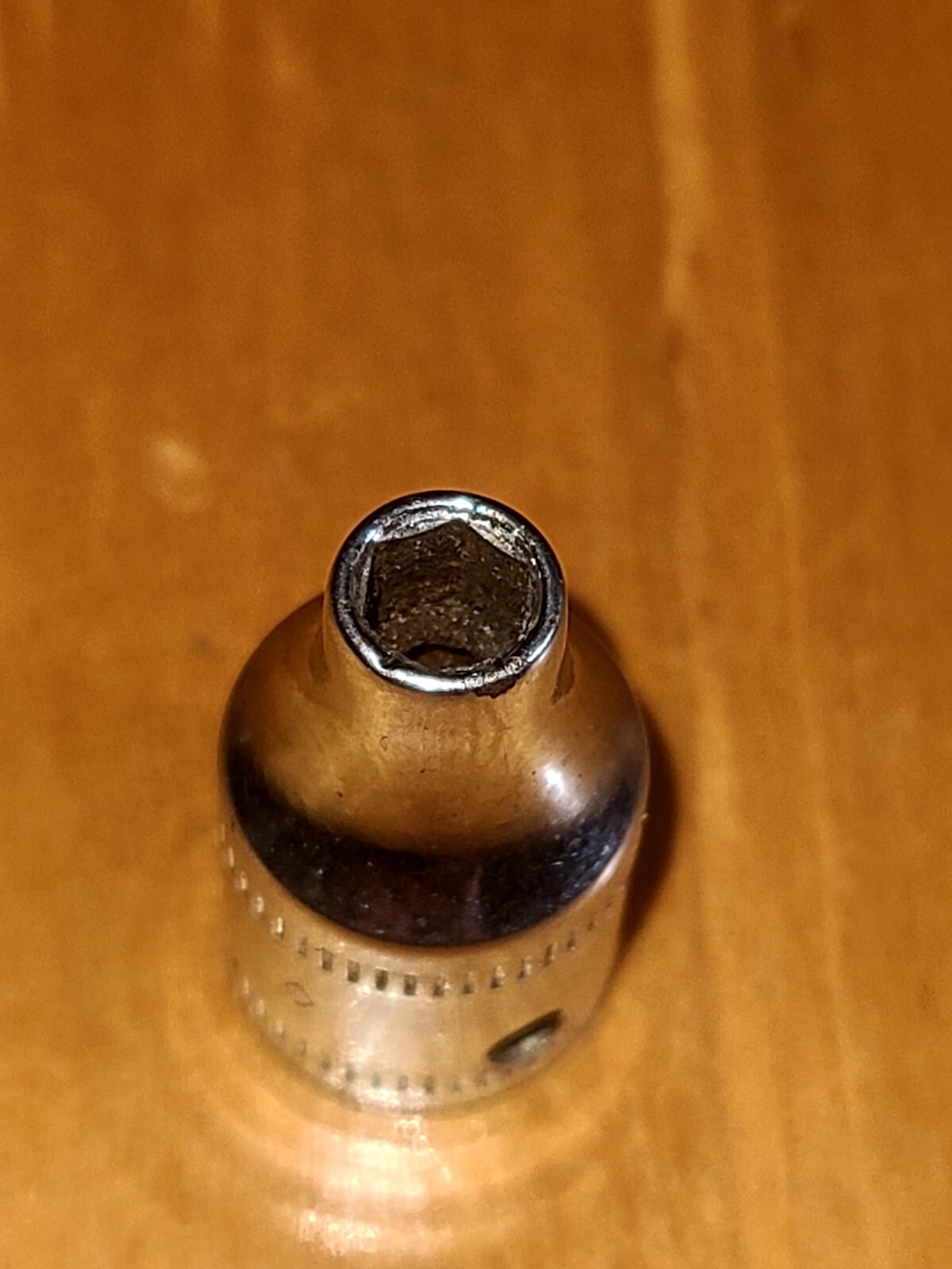 Snap On Tools 1/4” Drive 4MM 6 Point Metric Shallow Chrome Socket TMM4 USA VTG