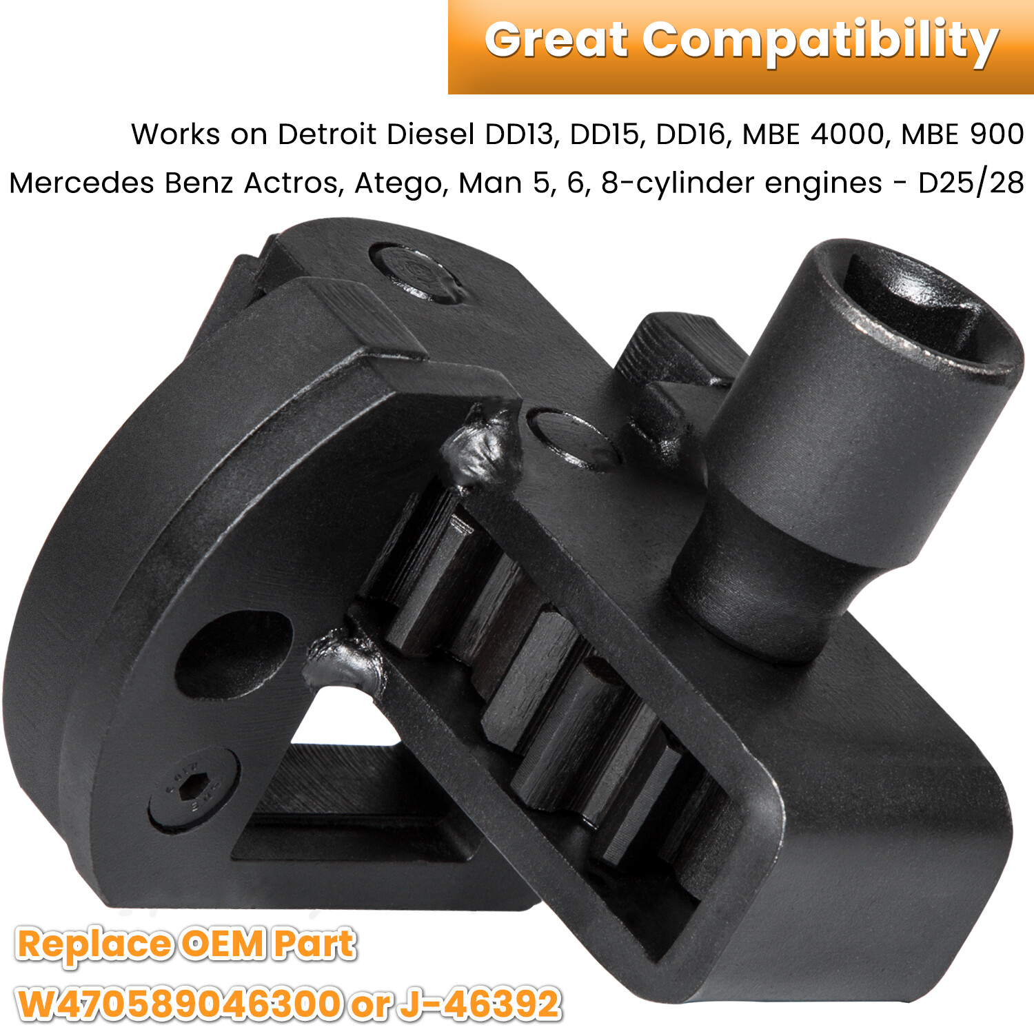 J-46392 Engine Barring Tool For Detroit Diesel DD13 DD15 DD16 MBE4000 MBE900
