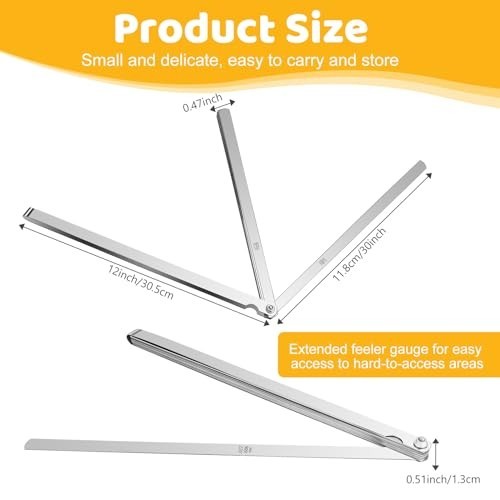 25 Blades Stainless Steel Feeler Gauge Tool – Metric & Imperial Gap Measurement