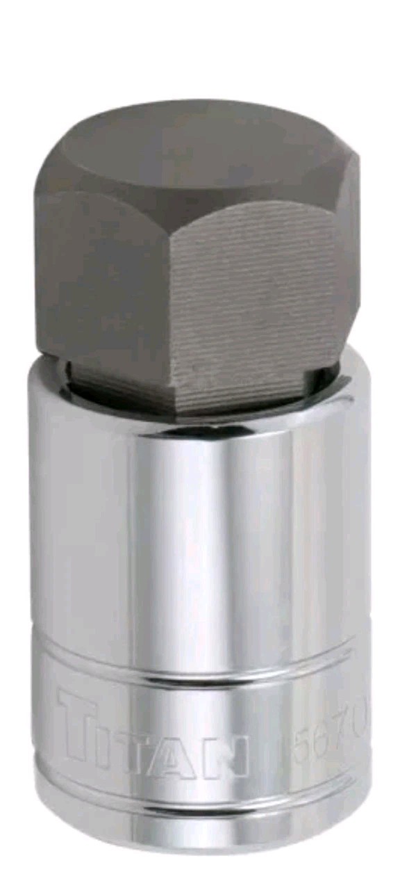 Titan 15670 1/2-Inch Drive x 1-Inch Hex Bit Socket – 1″