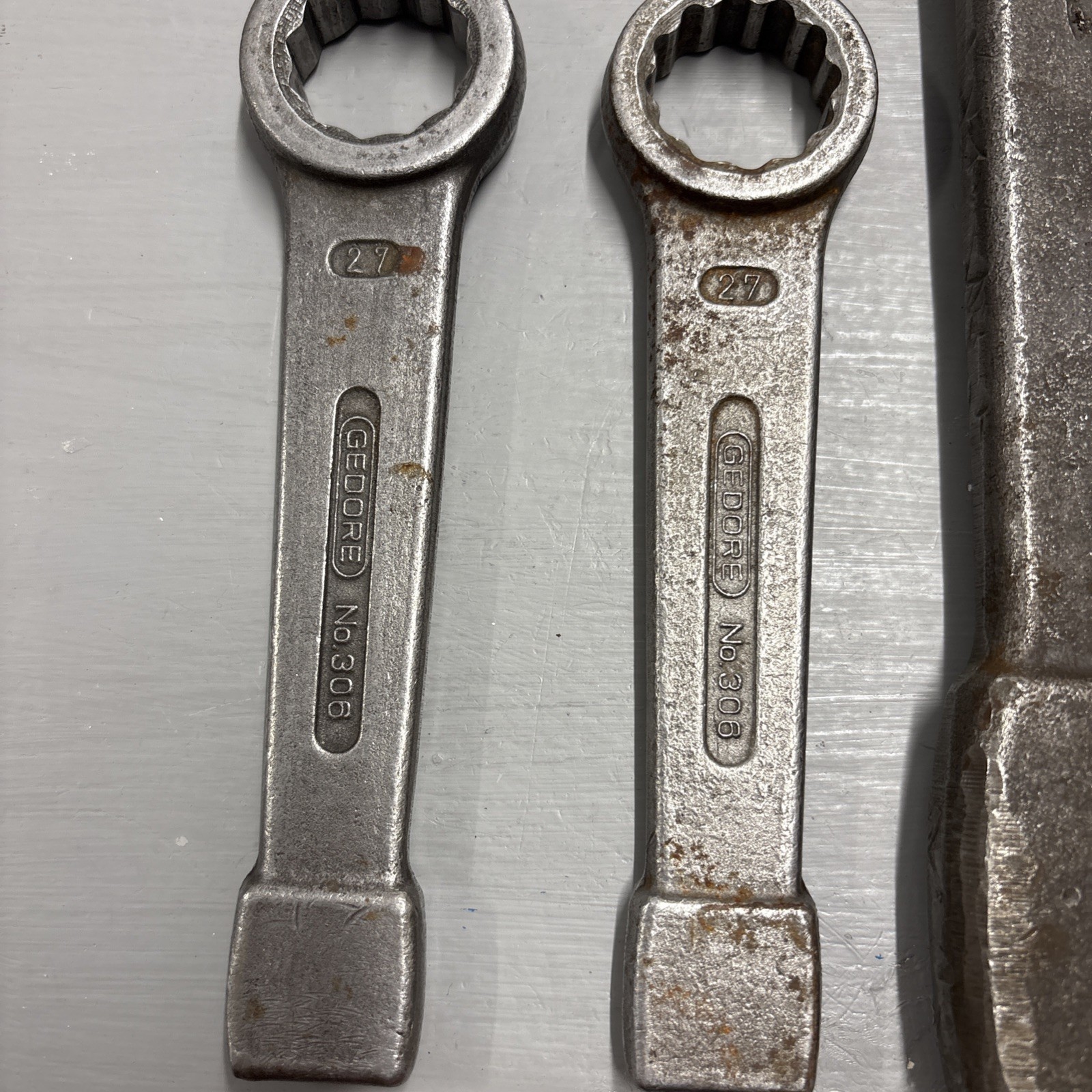 X5 Vintage Gedore Heavy Slogging Spanner’s / Wrench Made In Germany Vgc