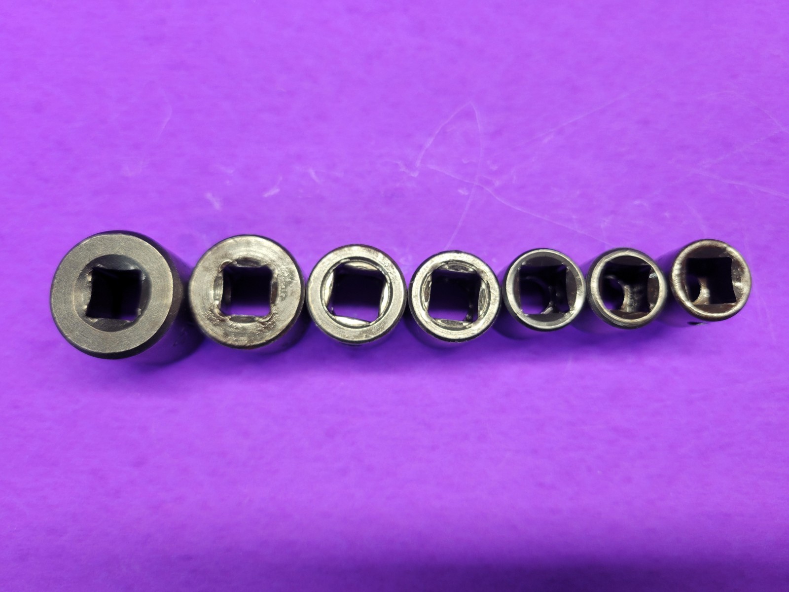 7 Proto Vintage Impact Shallow 6pt Sockets 3/8 DR 5/16- 11/16