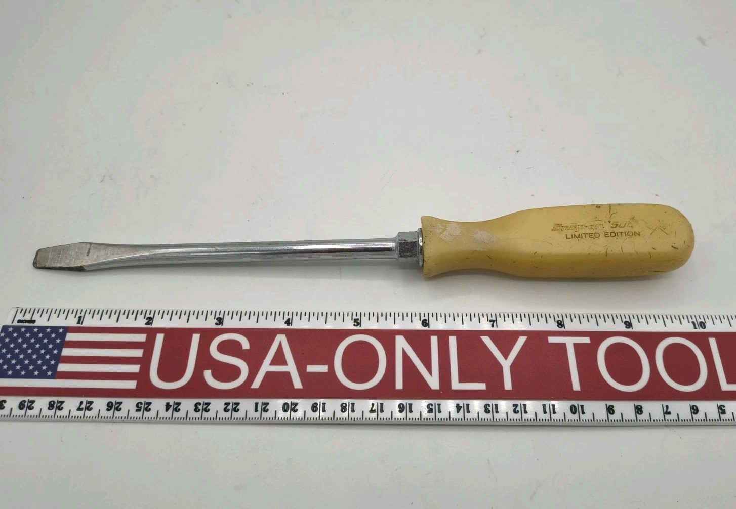 Snap-on 500 Limited Edition, Flat Blade Screwdriver White Ivory Color (Sdd6)