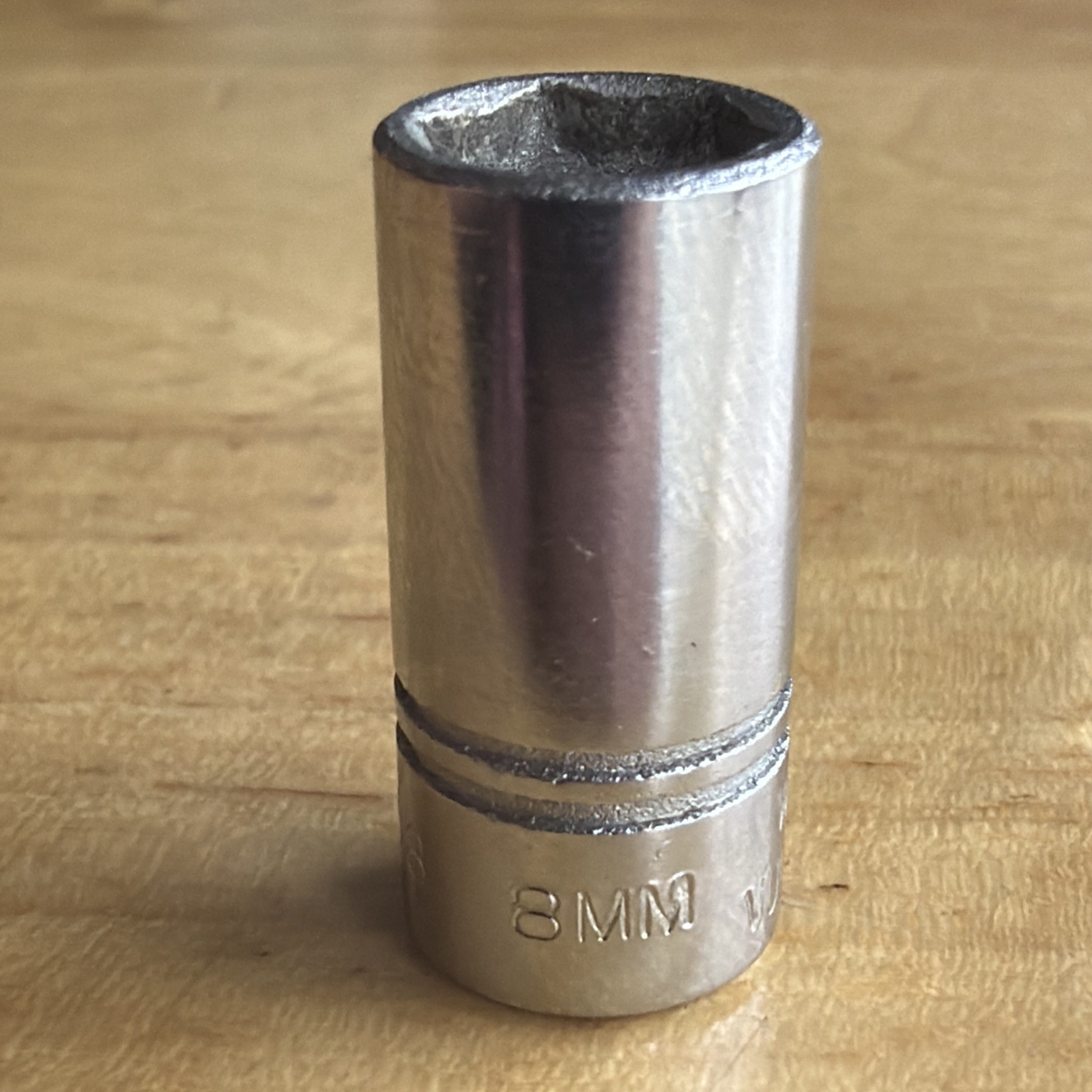 Vulcan x Williams Tools 8mm Shallow Socket 1/4″ Drive 6 Point MM-608 Vtg USA
