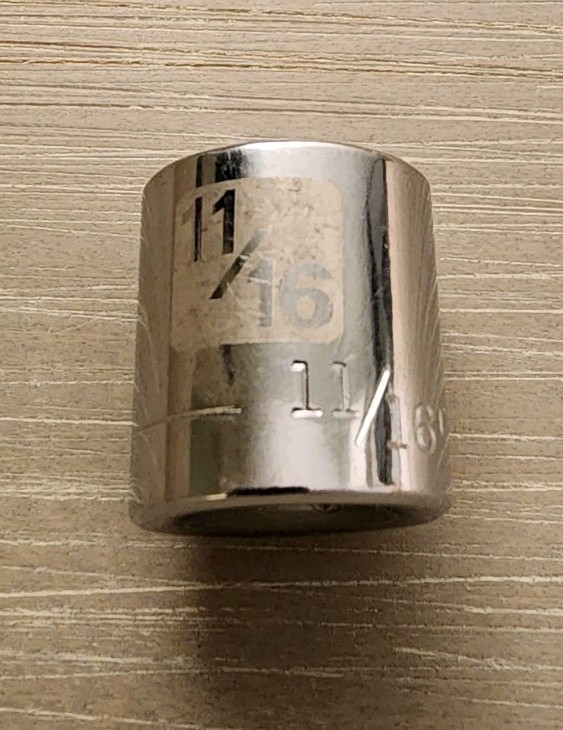 Craftsman 11/16″ Socket 6 Point 3/8″ Drive S-AF 45828 Easy Read