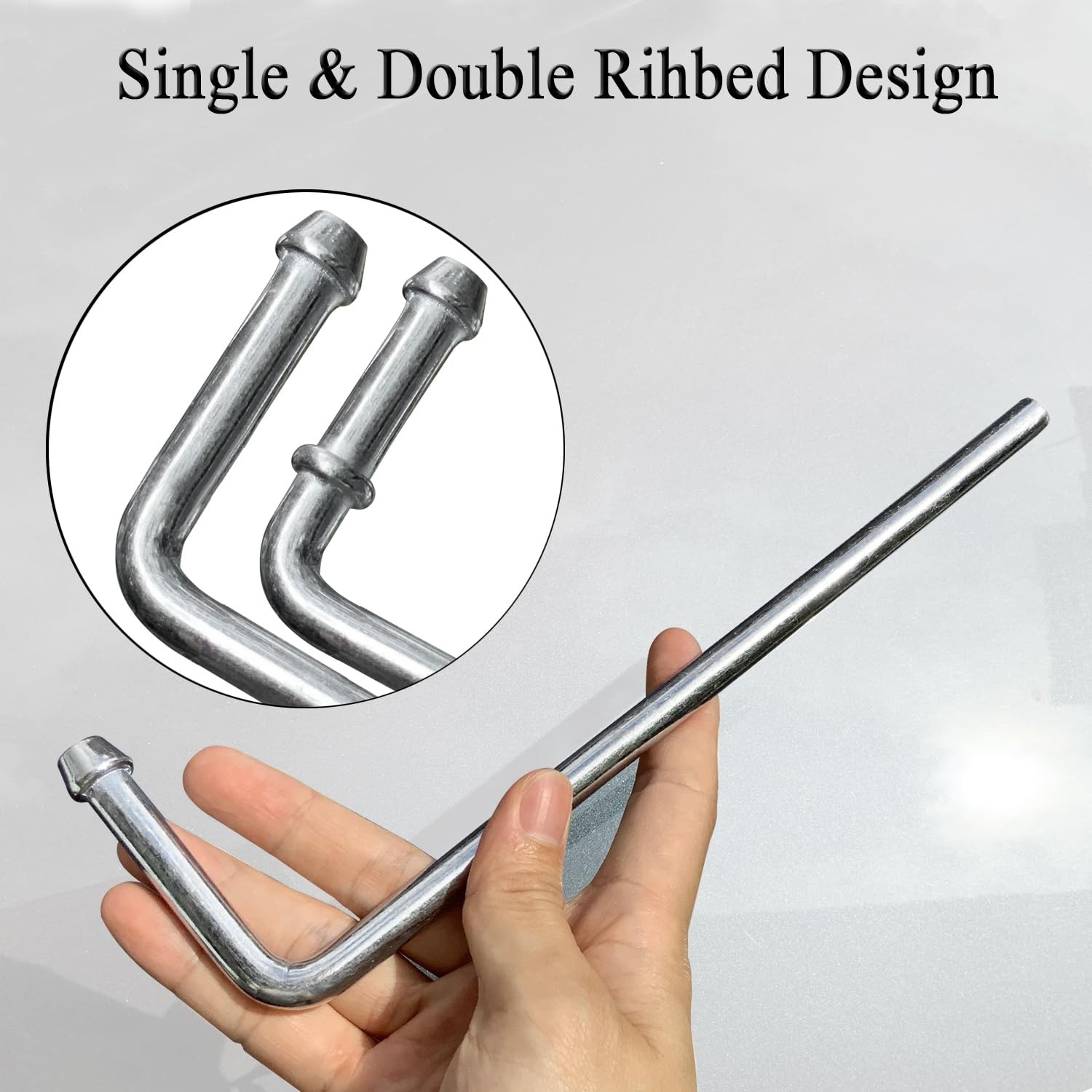 4Packs Universal Exhaust Hangers Rod 9.5″ Long 90° Bend Exhaust Muffler Hange…