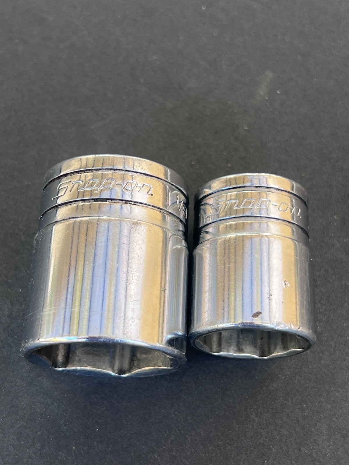 Snap On TW Socket Set of 2 (TW361) 1 1/8″ (TW281) 7/8″ 6pt 1/2″ Drive (USA)