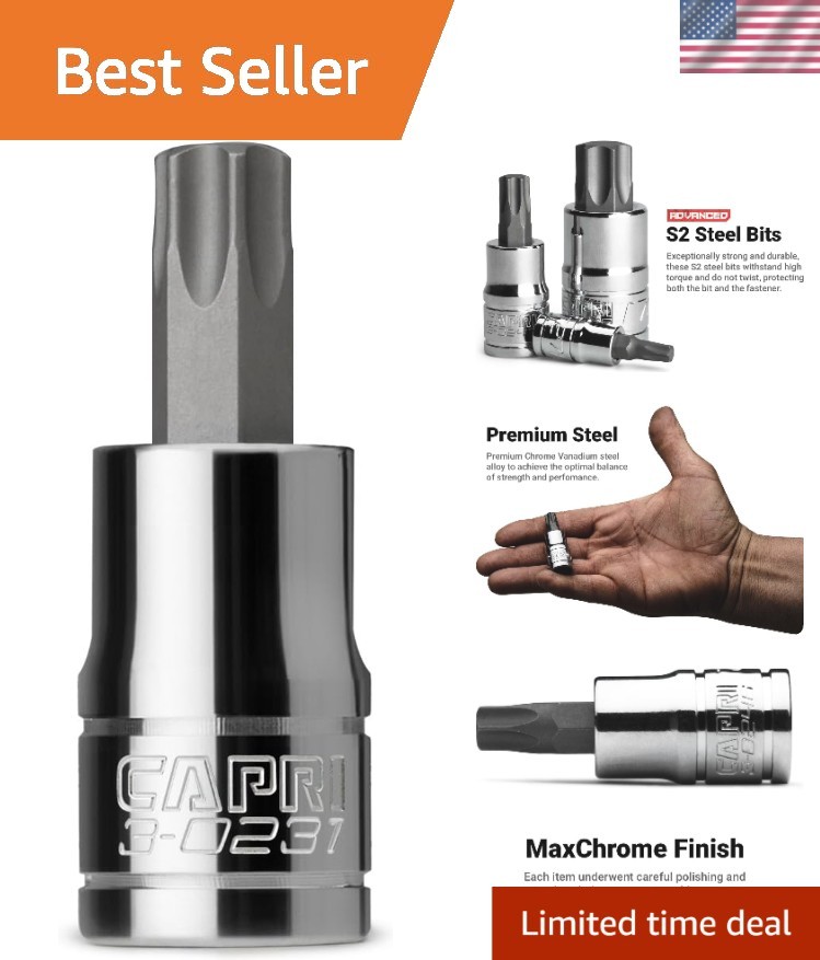 High Torque 3/8-Inch T50 Star Bit Socket – Precision Machined S2 Steel Quality