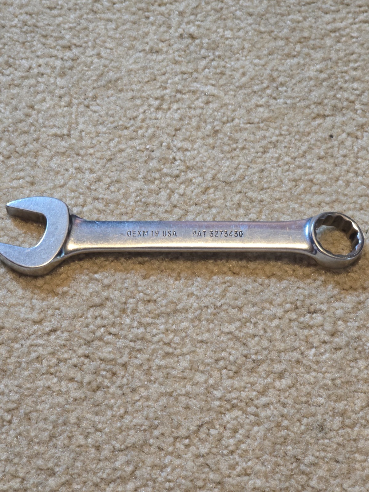 Snap On Combination Wrench 19MM Metric Flank Drive OEXM19-Used