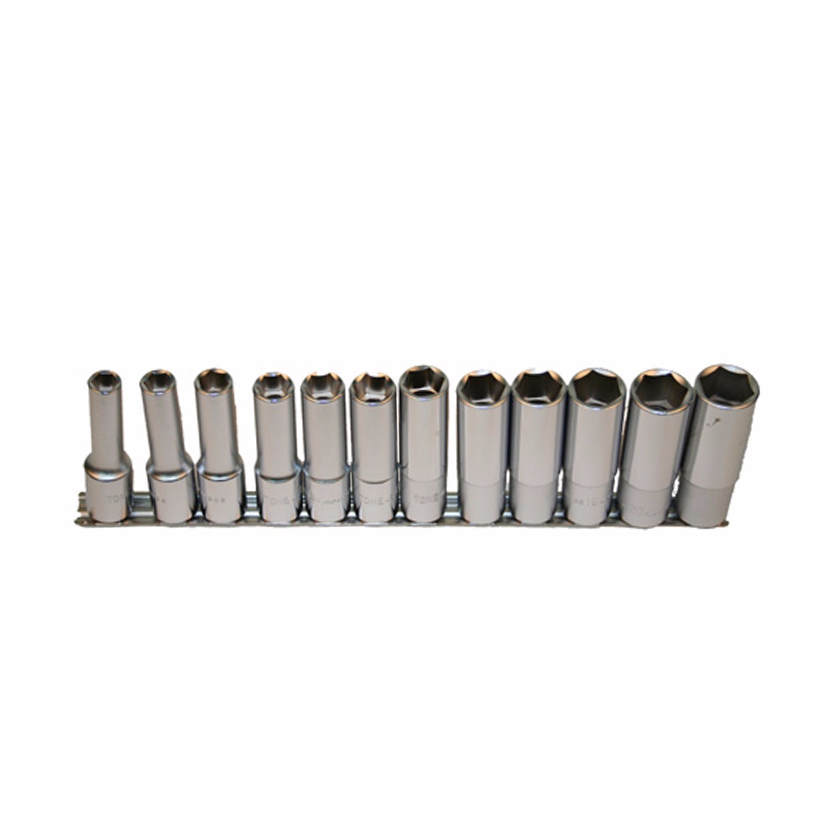 3/8″ Dr. 12pcs Metric Deep Hexagon Socket Set W/Socket Holder HSL312 Tools