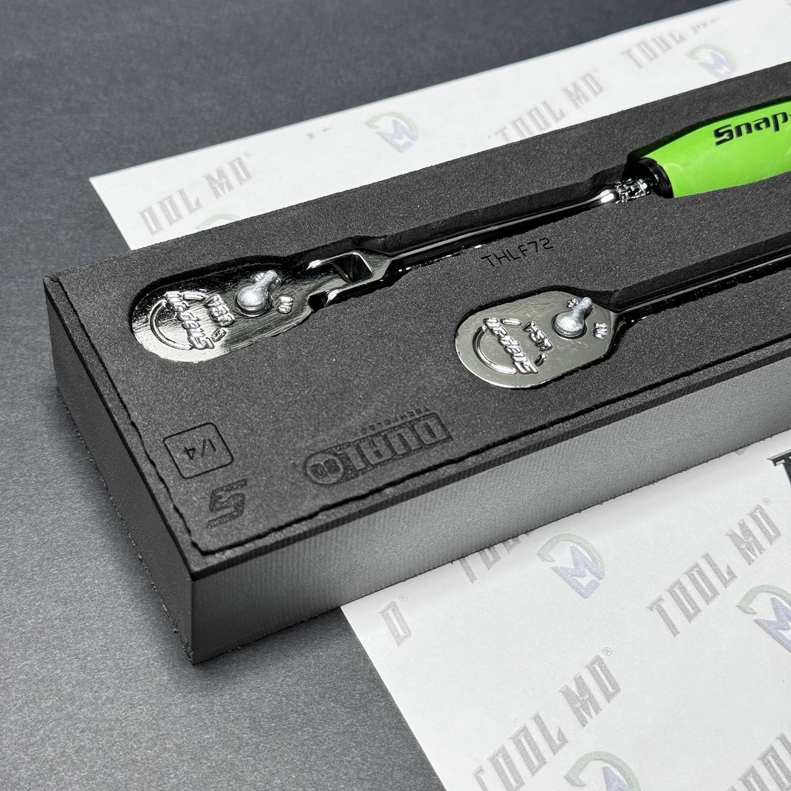 Snap-on Tools USA NEW REVERSE GREEN Compact 3pc 3/8″ Drive Ratchet Set 103RT05F