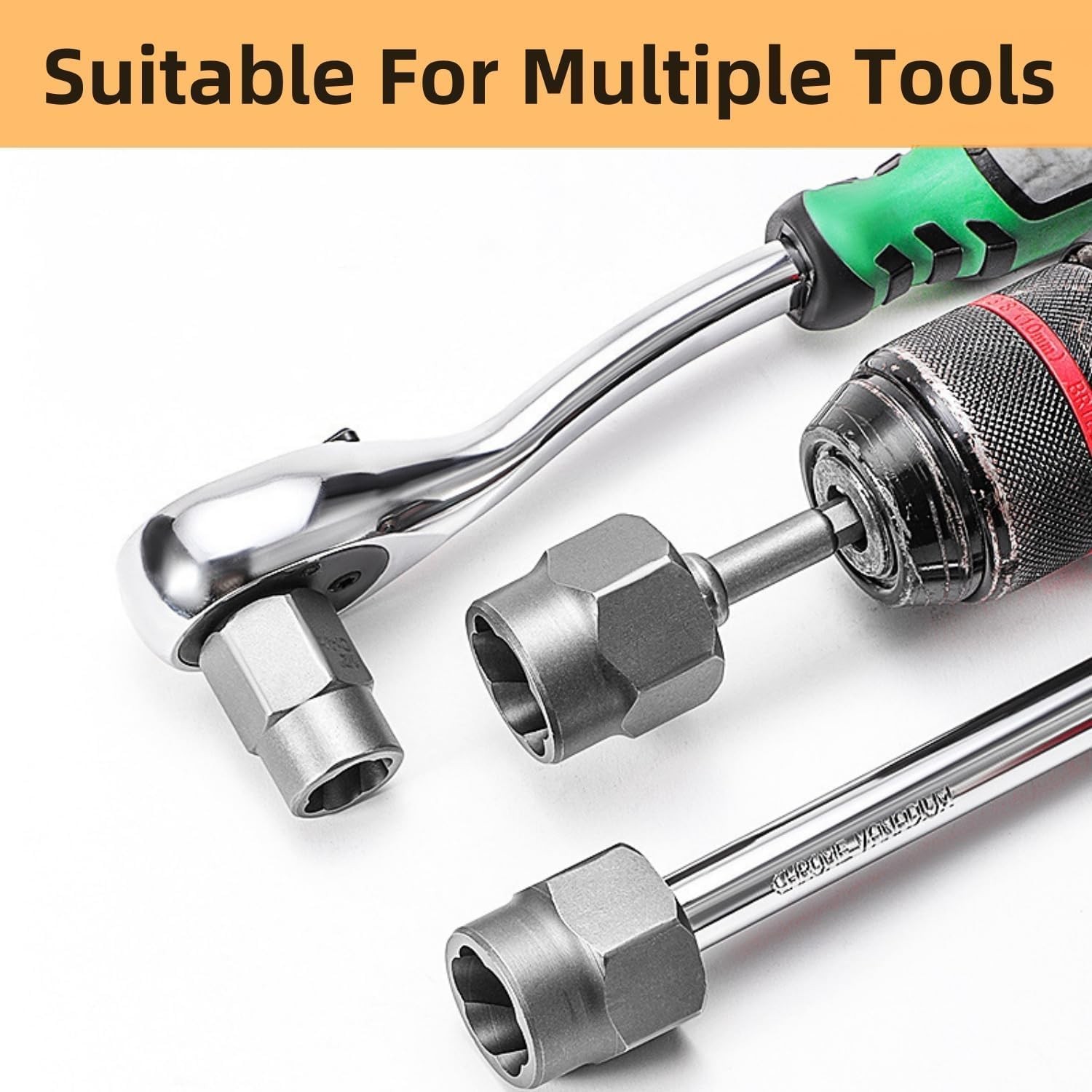 14pc Impact Bolt & Nut Remover Set 3/8″ Drive Bolt Extractor Tool Kit With Case