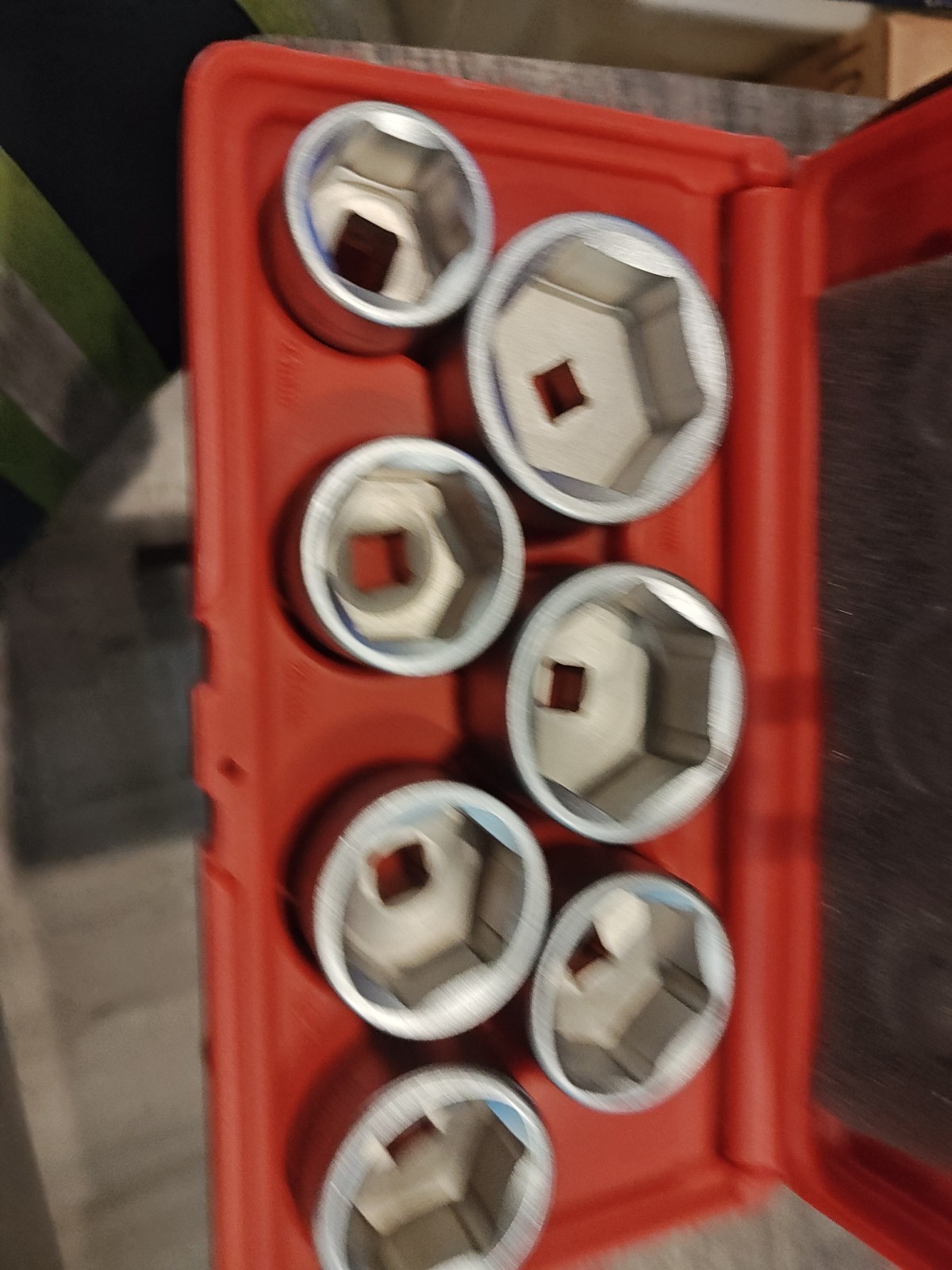 Astro Pneumatic 7 Piece Oil Filter Removal Socket Set 3/8″ Drive 24mm-38mm NEW