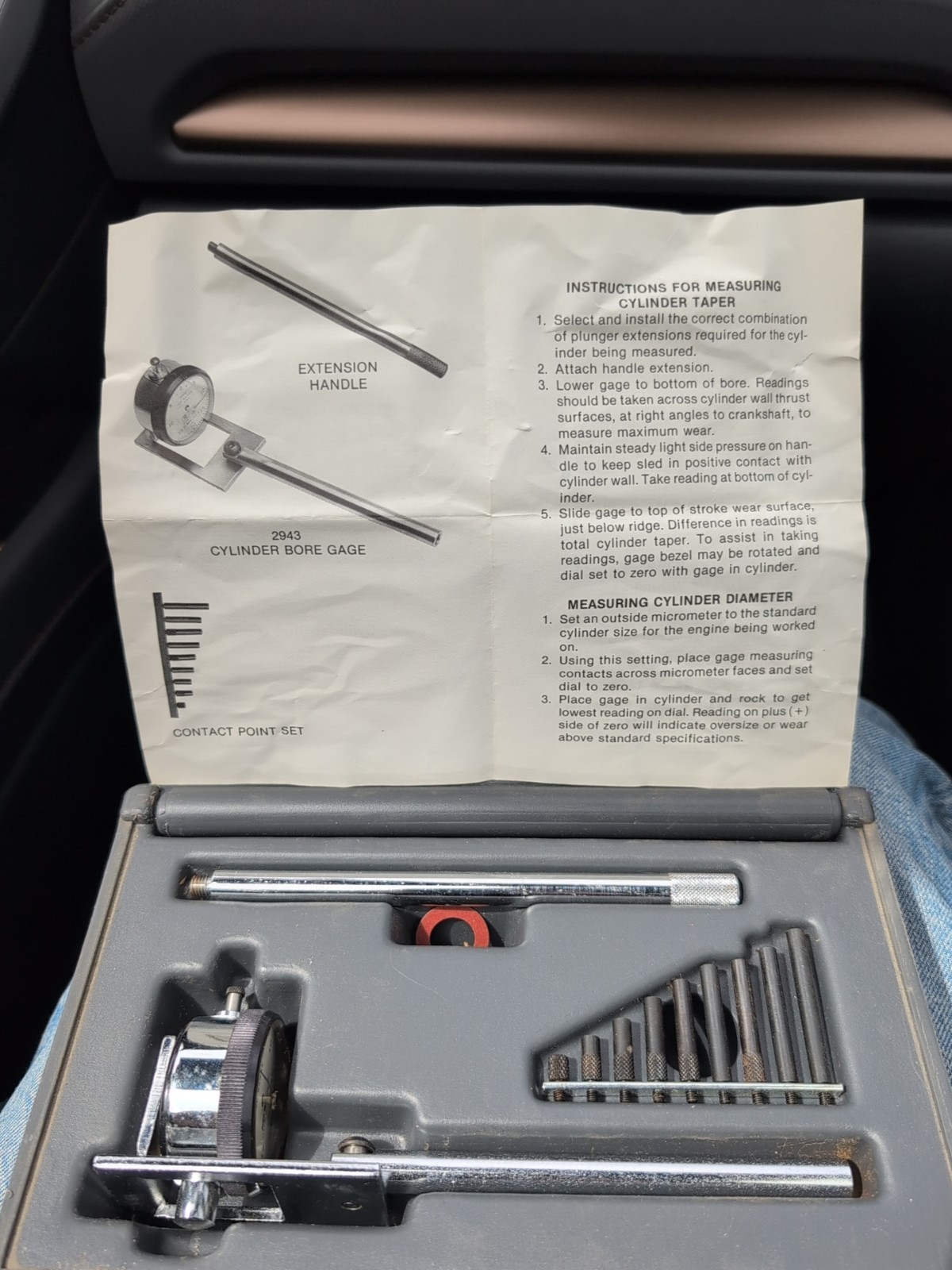 K-D Tools Cylinder Bore Gauge Set Dial Indicator Engine Measuring Tool w/ Case