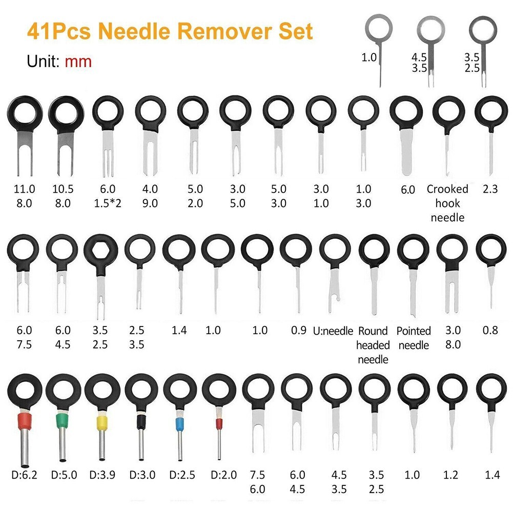 Premium Stainless Steel Wire Terminal Extraction Tool Set 41PC Kit for Cars