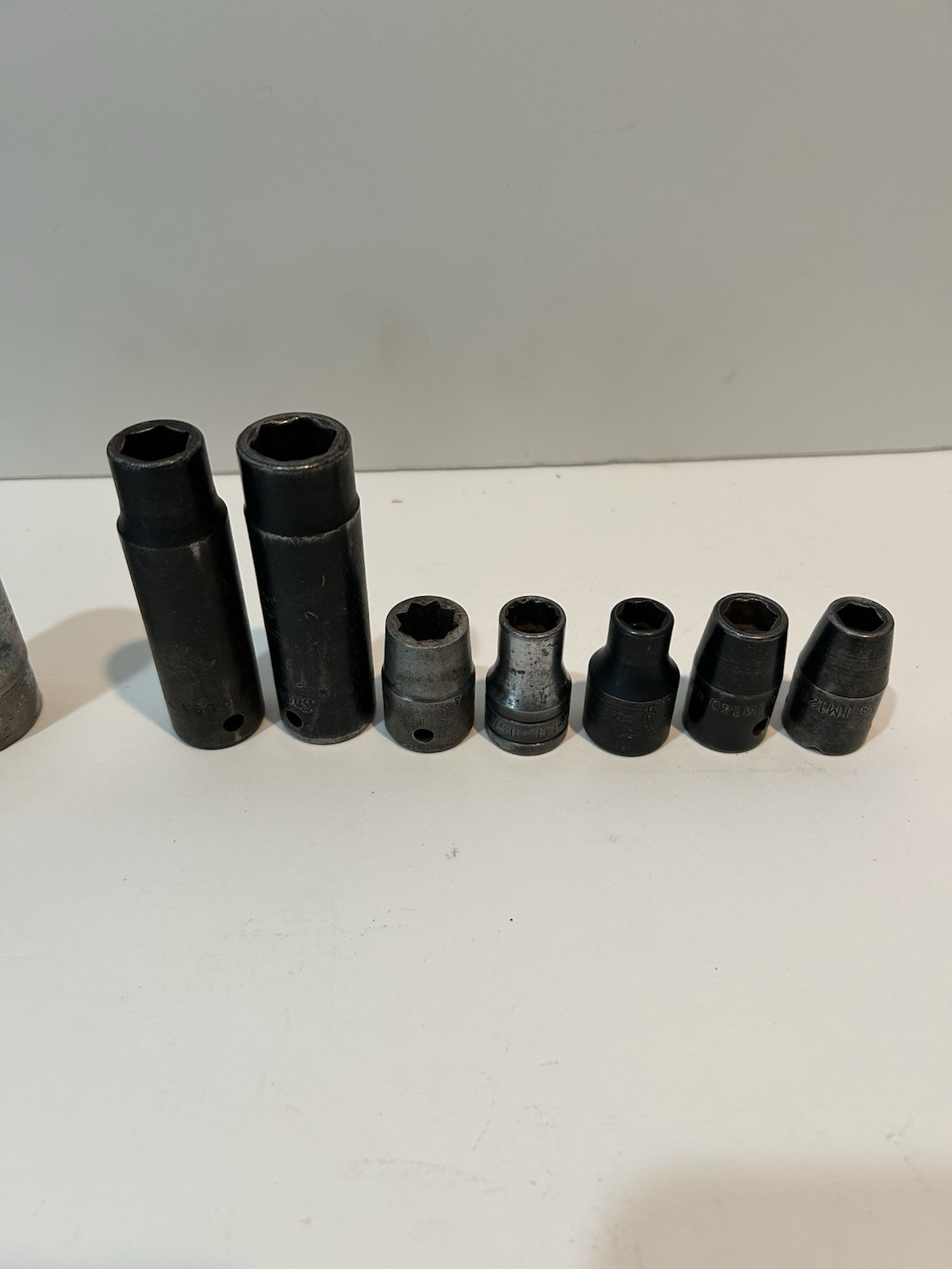 Snap-on Socket Lot/12 Pieces/ 1/2 Inch Drive/Swivel Extension
