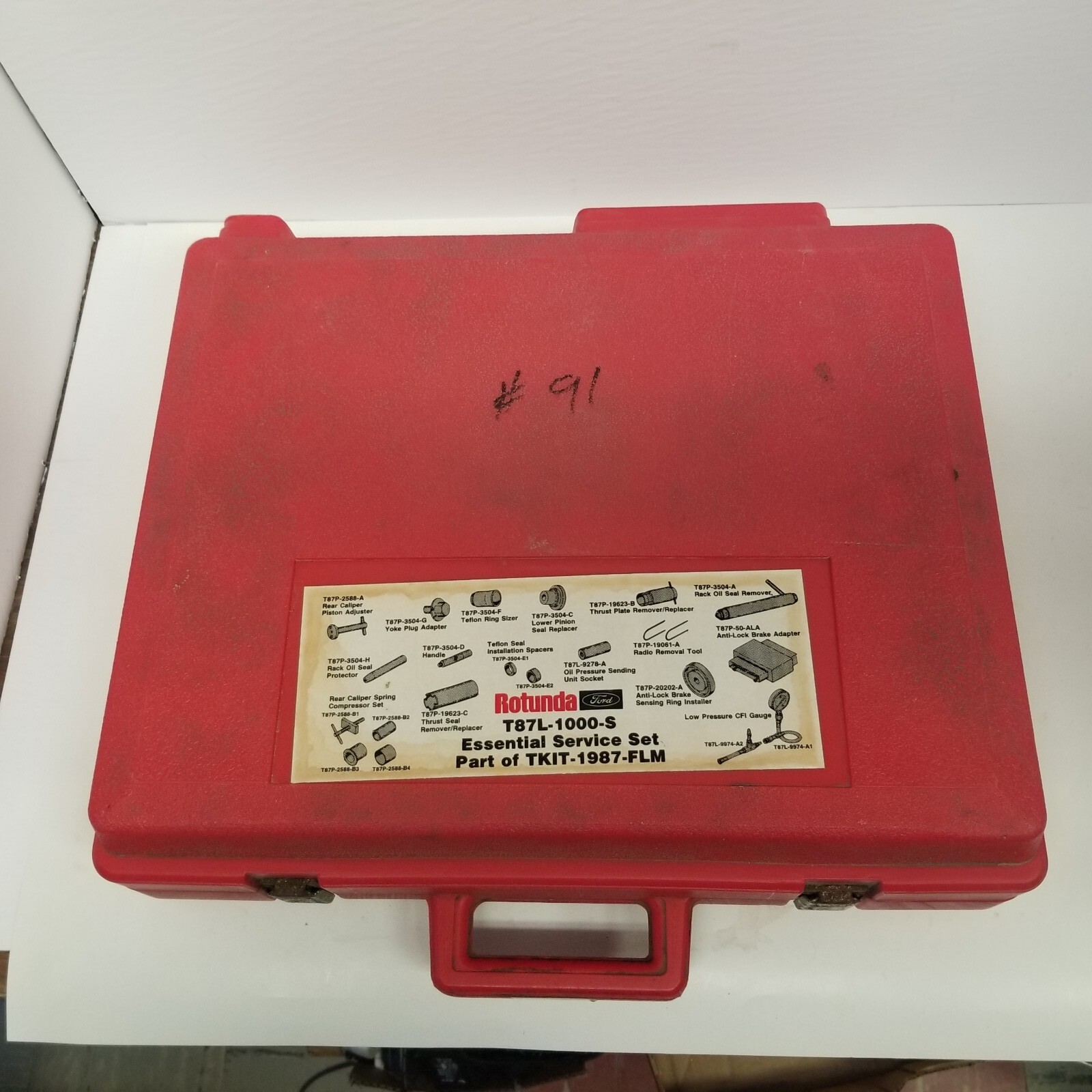 Vintage Ford Rotunda T87L-1000-S Essential Service Set w/ Storage Case