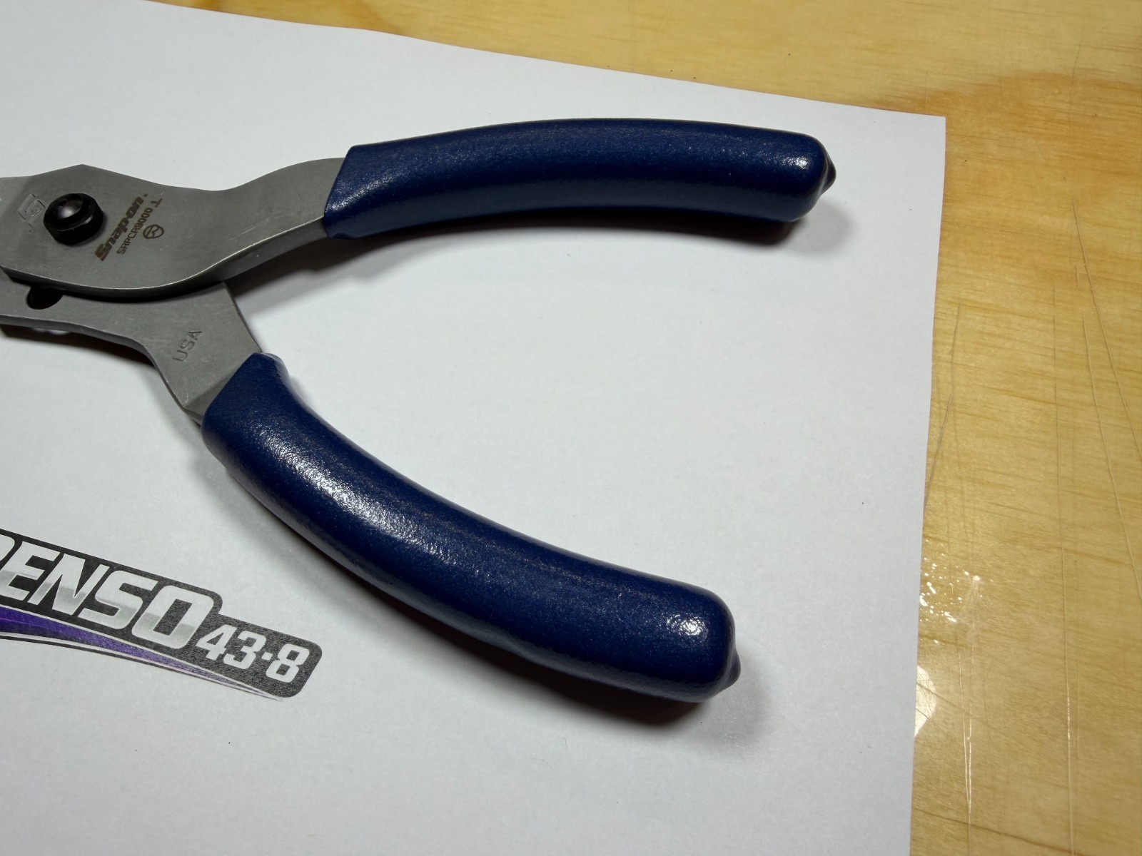 Snap-on Tools USA NEW POWER BLUE Straight Tip .090 Snap Ring Pliers SRPCR9000MB