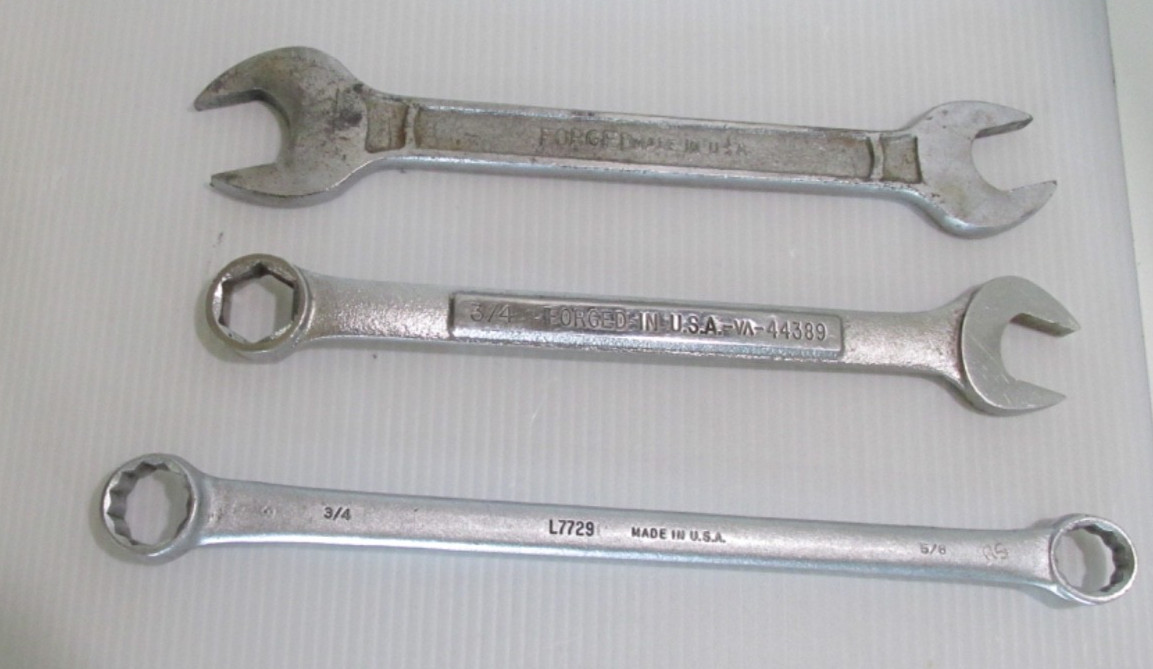 Vintage New Britain, Billings & Craftman 3 Piece Wrench Set Made in USA