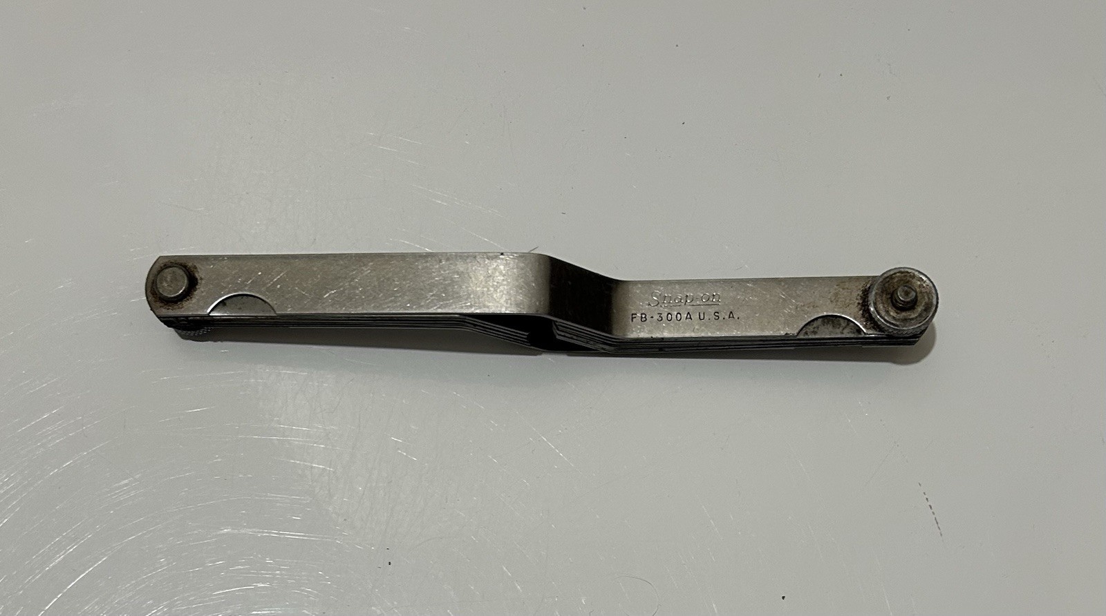 Snap-on FB-300A Offset Bent Blade Feeler Gauge Set 25 Blades USA Mechanical Tool