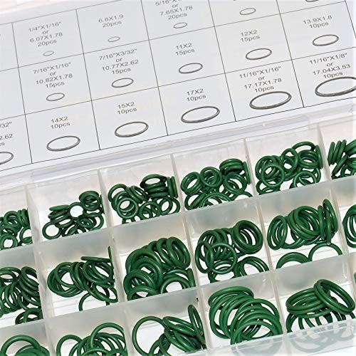 Car AC Repair Kit 270 Piece O Ring Set 40 Valve Cores Tool R12 R134a Tire