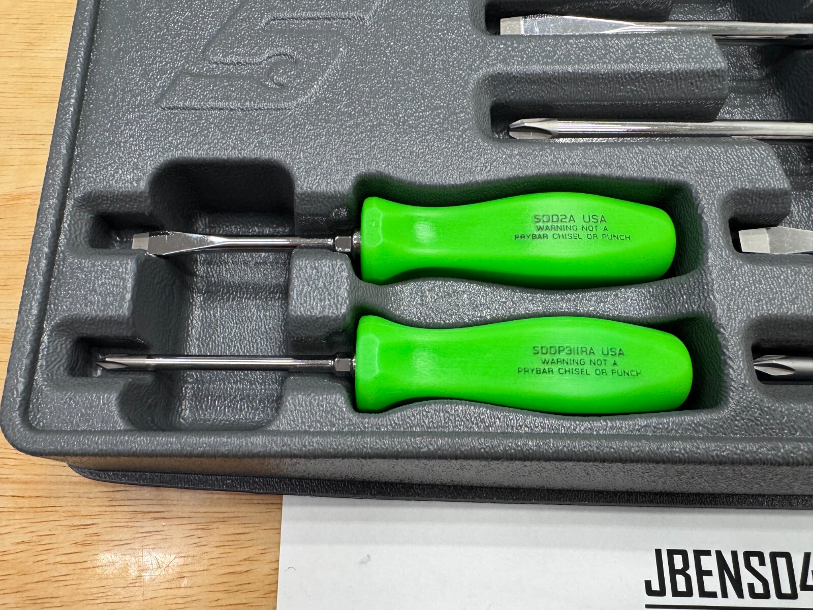 Snap-on Tools RARE RACING GREEN 7pc Hard Grip Combo Screwdriver Set SDDX70ARG