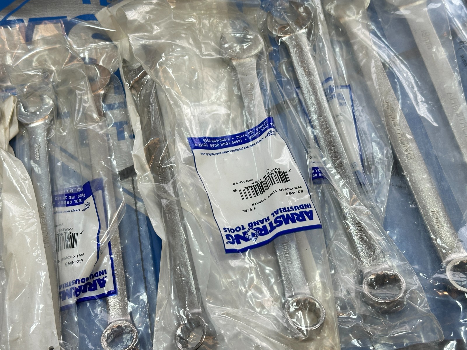 Armstrong Tools USA 52-677 10pc Metric Satin Long Combination Wrench Set NEW NOS
