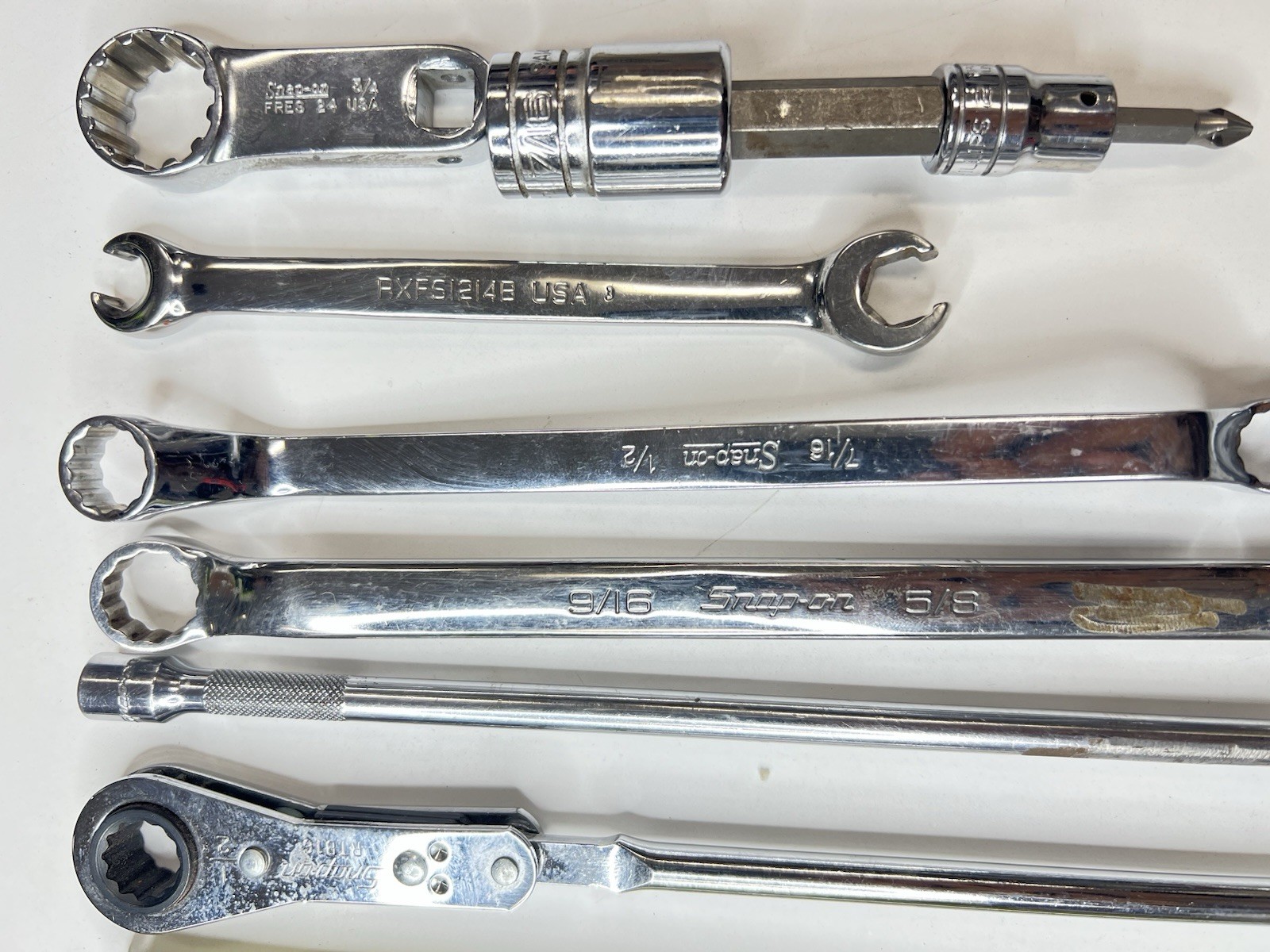 Snap-on Mixed Tool Lot Wrenches Extension Ratchet Speed Han RXFS1214B USA A-5245