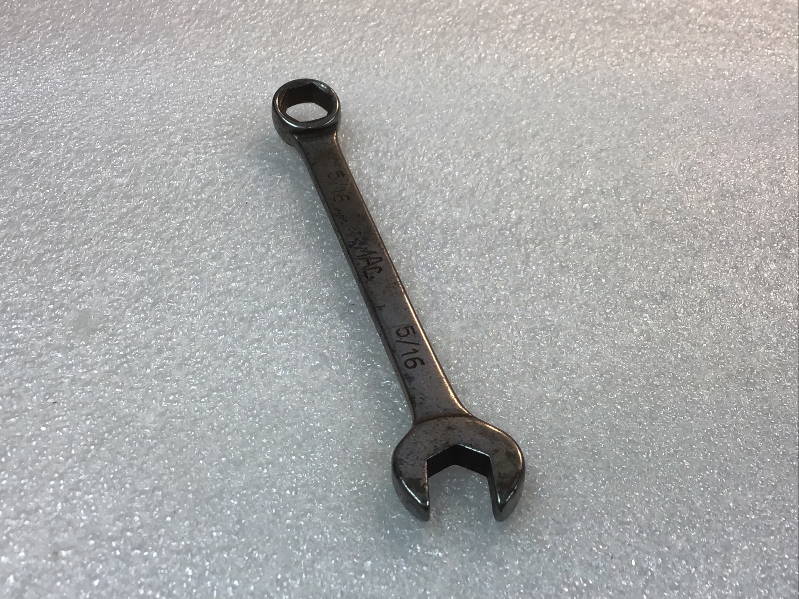 MAC TOOLS#CH10 – 5/16”, SAE, 6 PT., CHROME, SHORT, COMBINATION WRENCH-U.S.A-