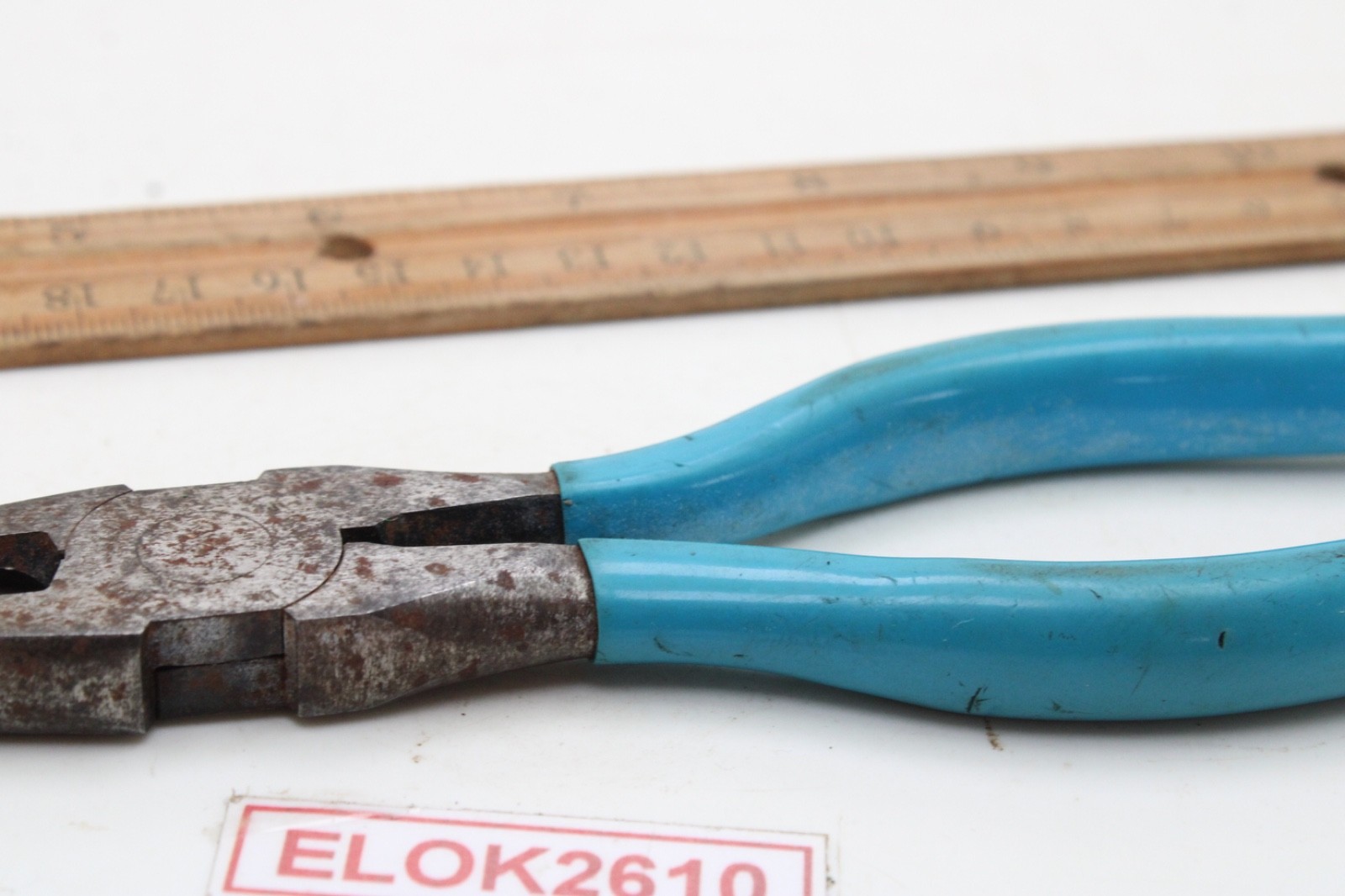 Channellock 317 8″ Straight Nose Blue Rubber Handle Pliers USA