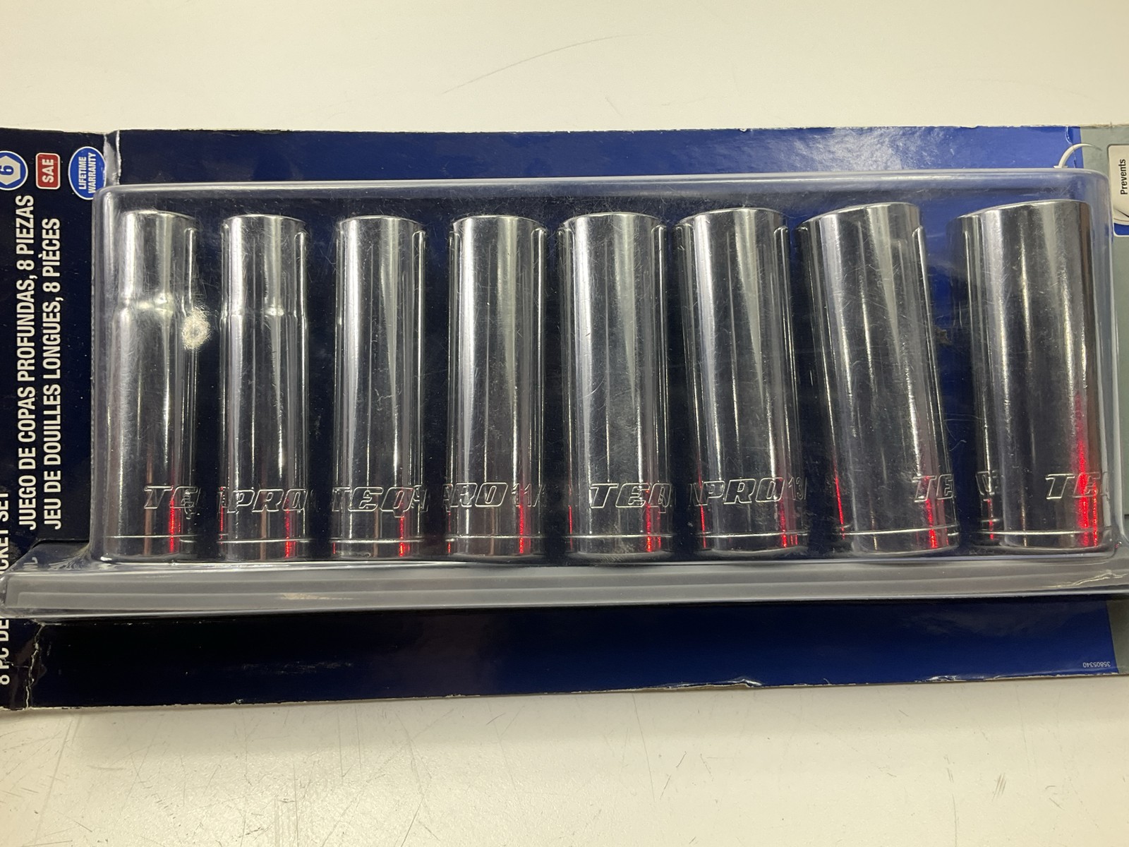 TEQ TP327 Deep Socket Set SAE 1/2″ Drive, 8 Piece Set 1/2″-15/16″