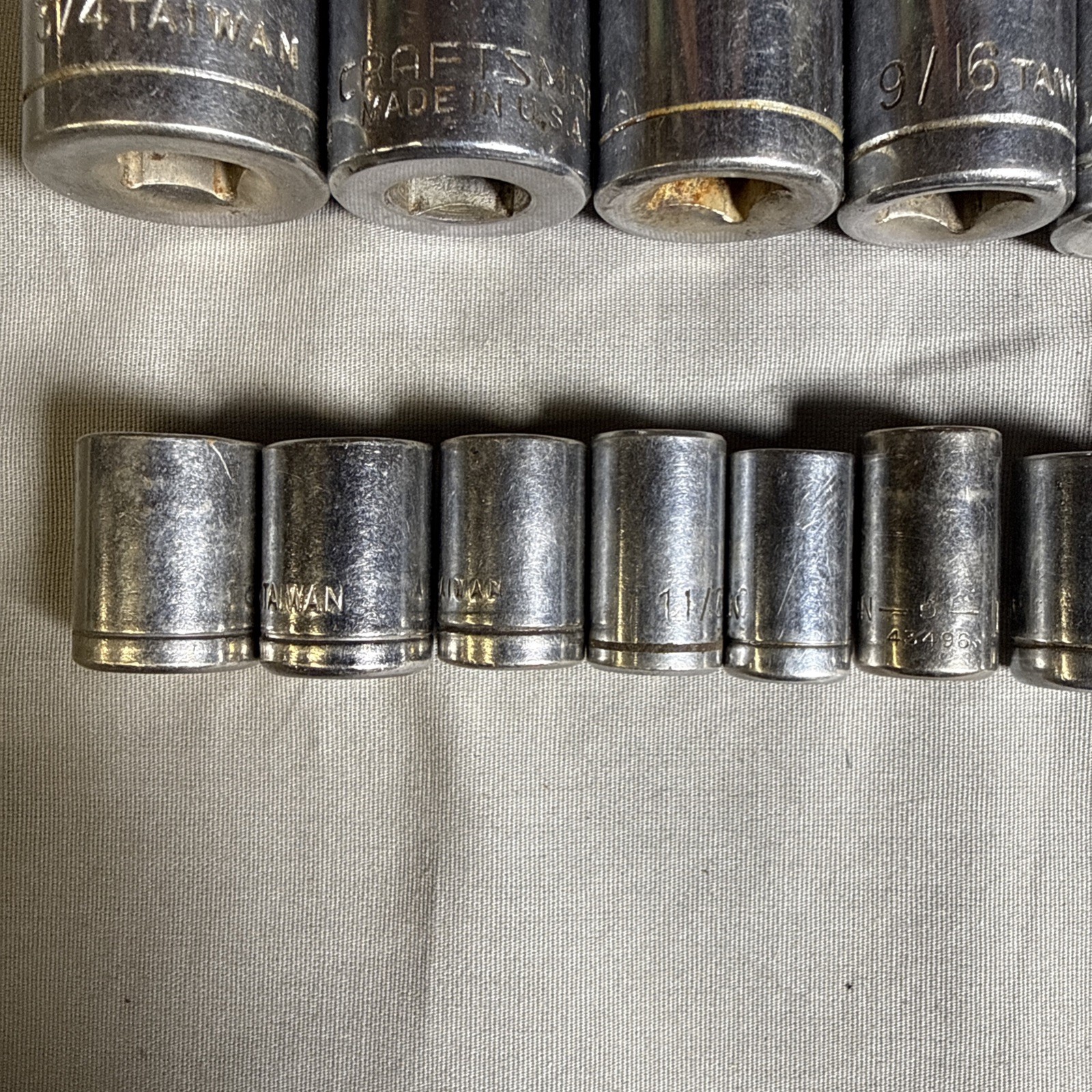 Random Assortment Of Sockets – Include Some Craftsman EE And V SAE And Metric