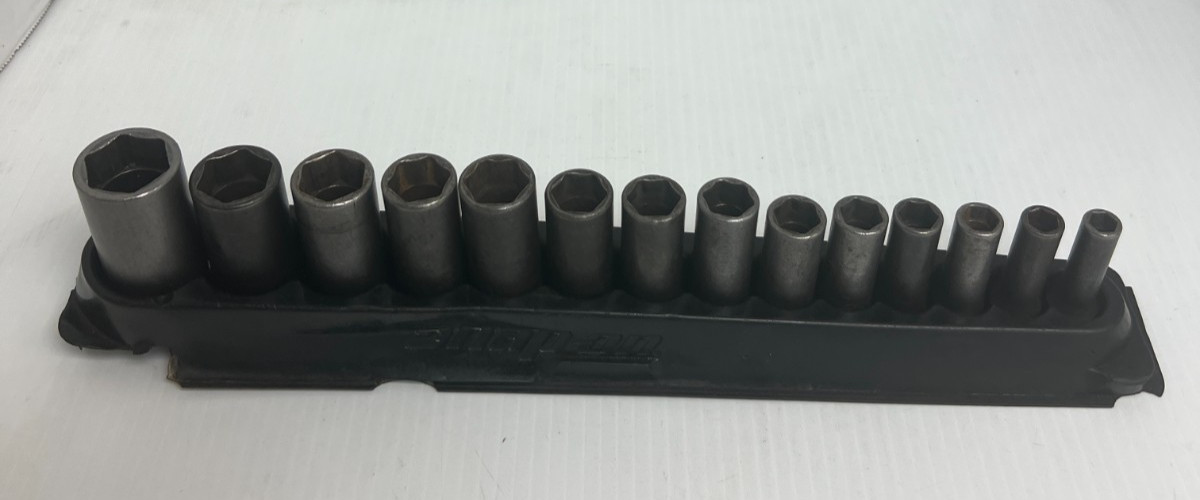 Snap-on 3/8″ Flank Drive Deep Metric 6pt 8-24mm Impact 14 pc Socket Set